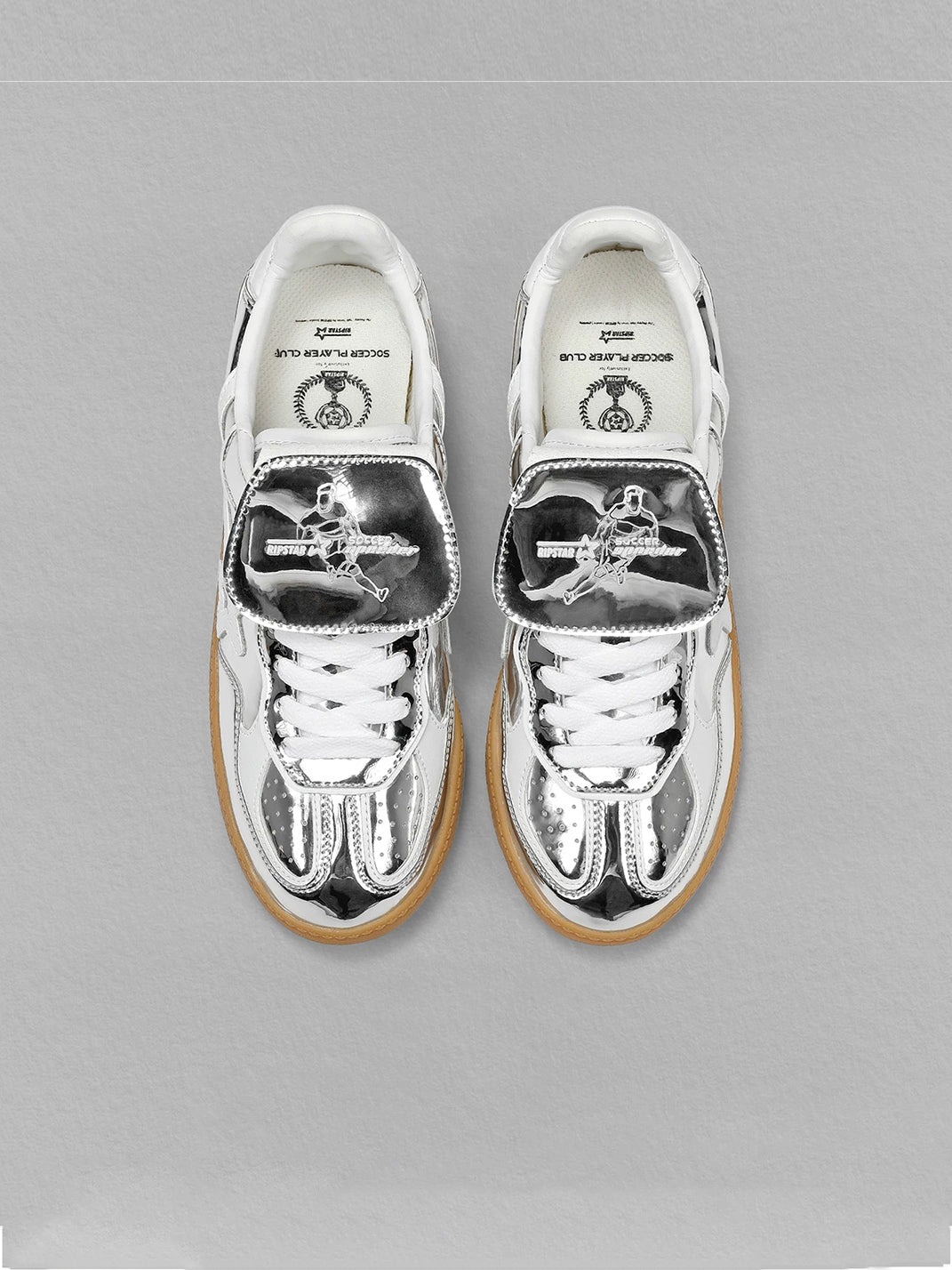 Mirror-Silver Star Gum-Sole Trainers - view 11