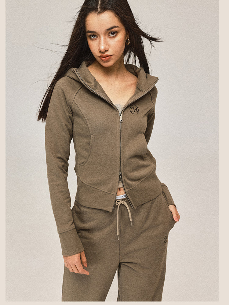 Cardigan sweat-shirt à capuchon