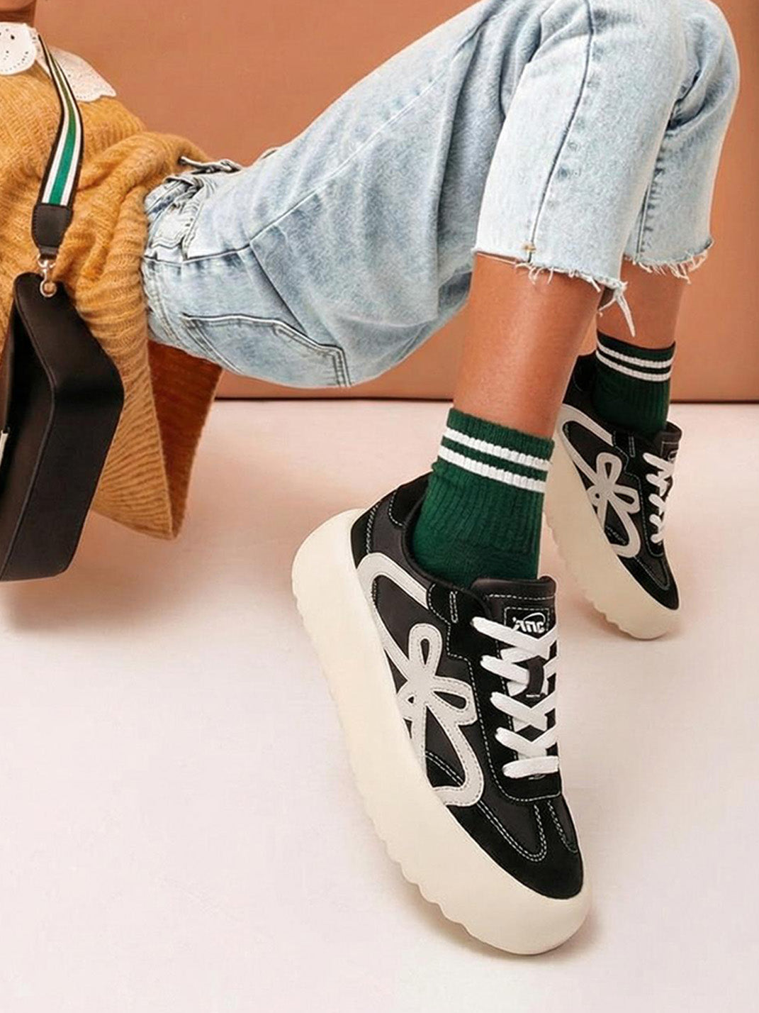 "lucky Four Leaf" Platform Sneakers