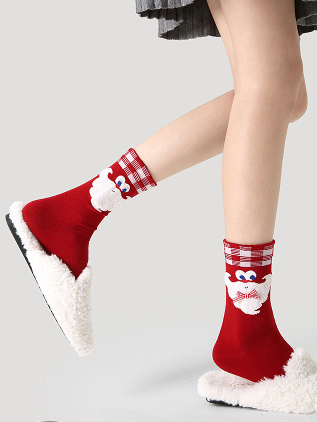 3 Pack Christmas Themed Warm Mid-calf Socks for Women