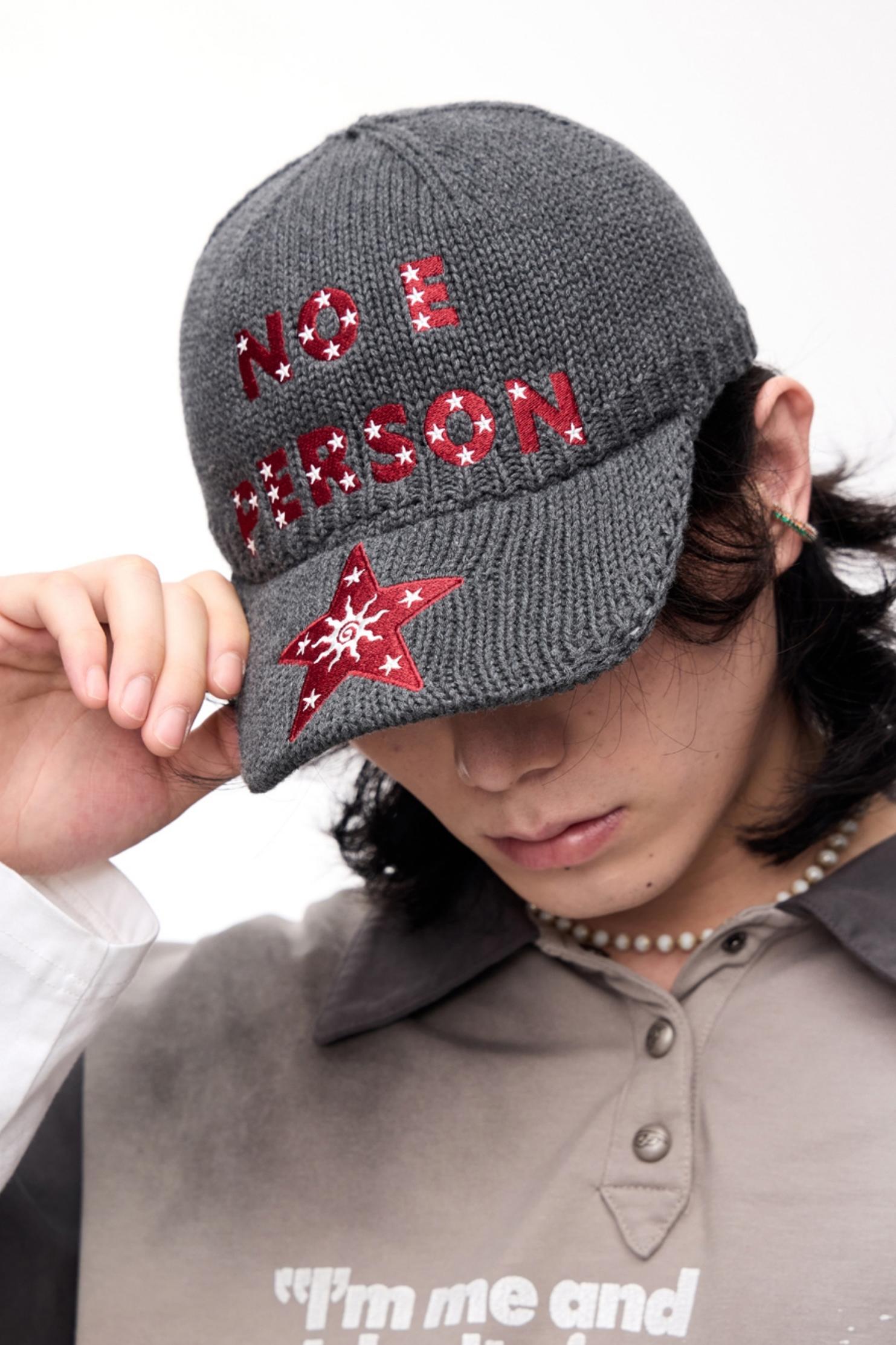 Men's Vintage Star Embroidered Wool Hat