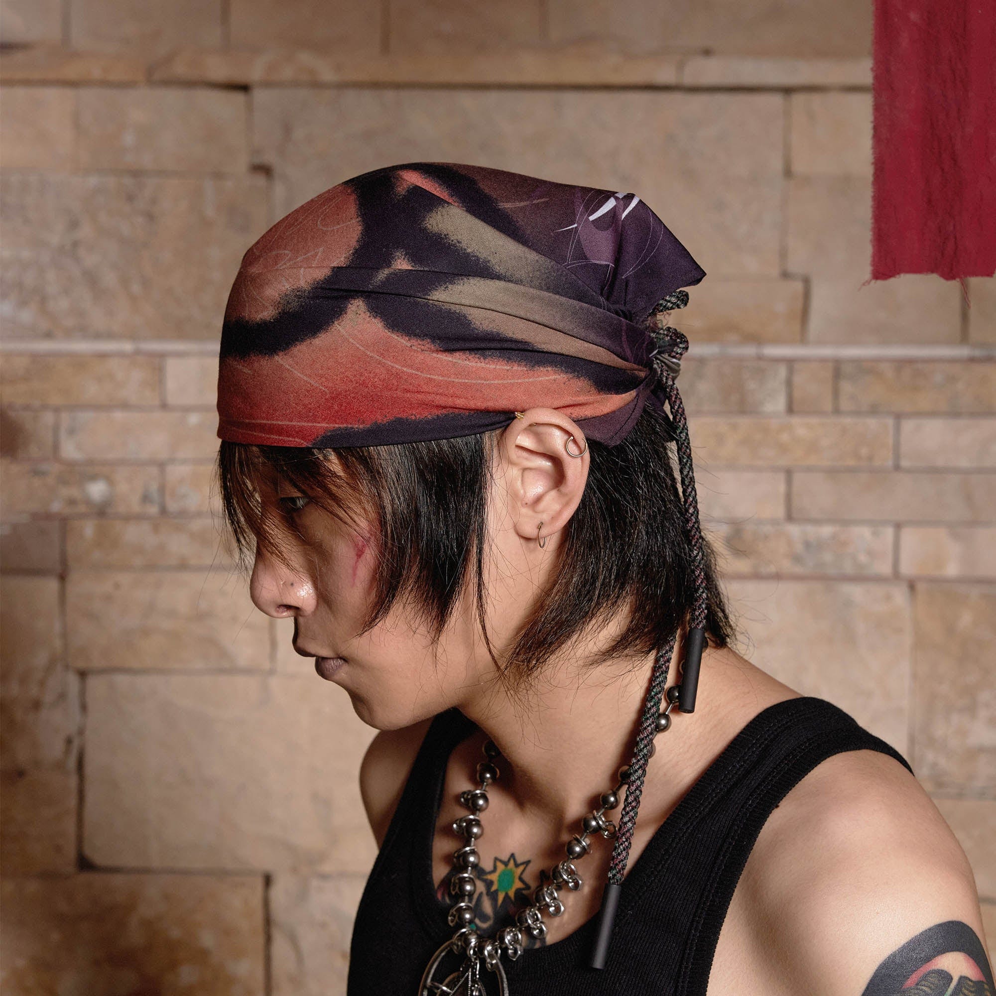 Bandana de tip-dye grunge