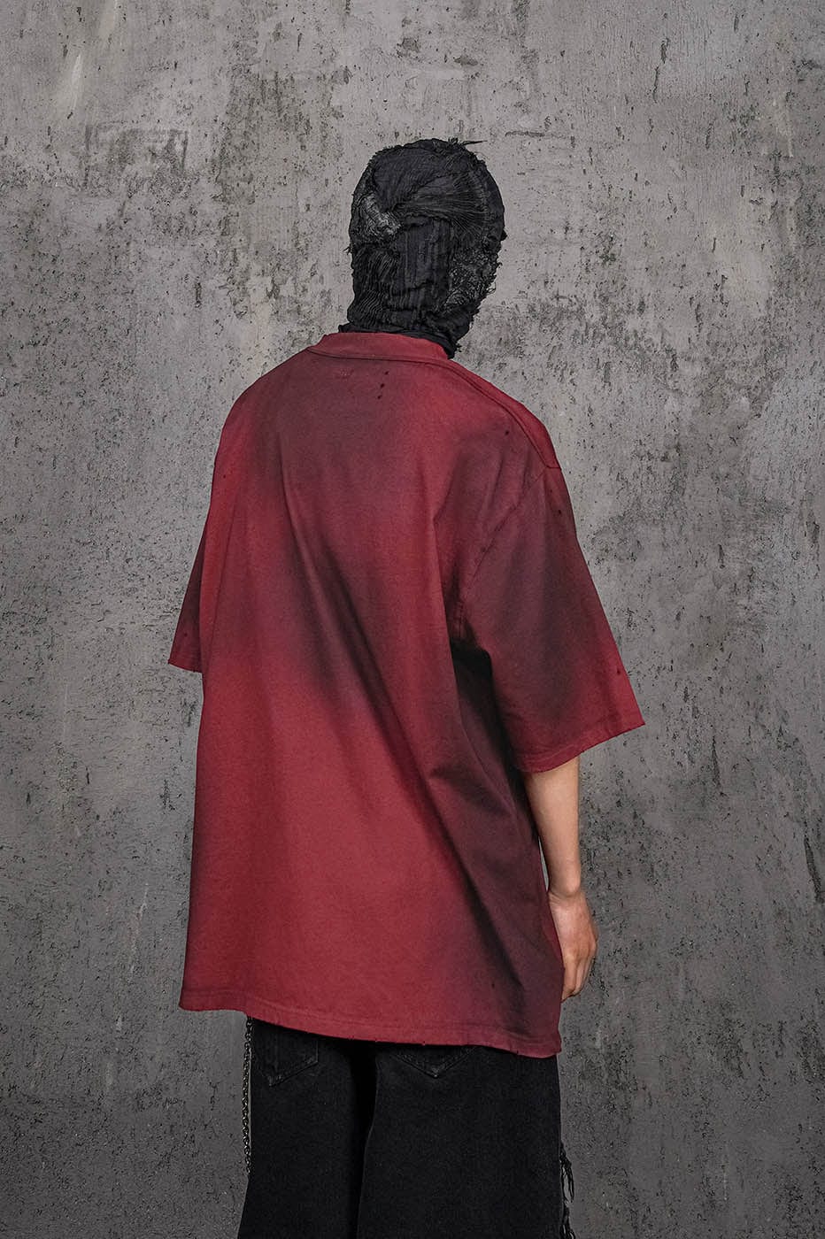 Tee de gran tamaño rojo lavado