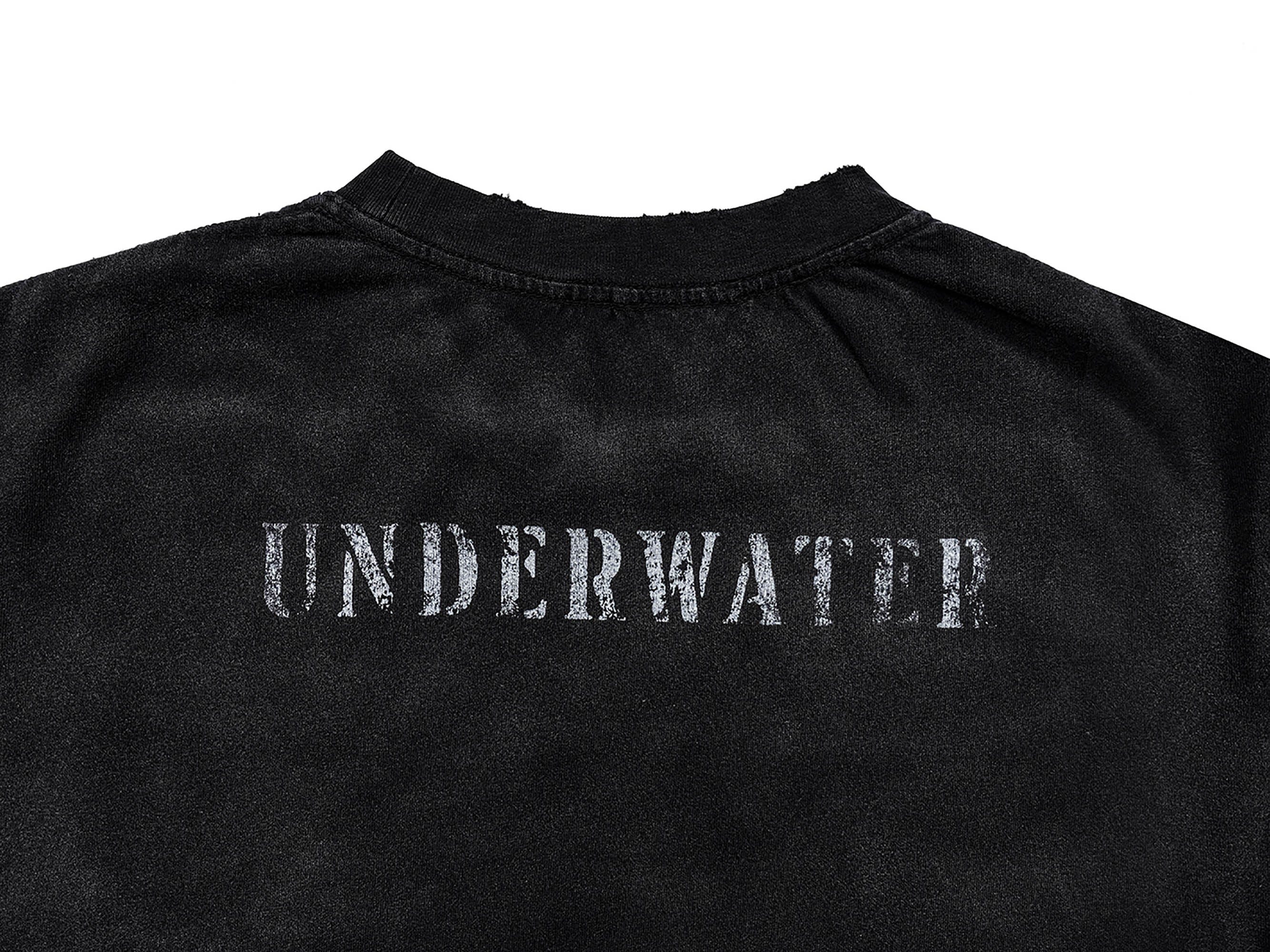 T-shirt de poche Black Techwear sous-marine