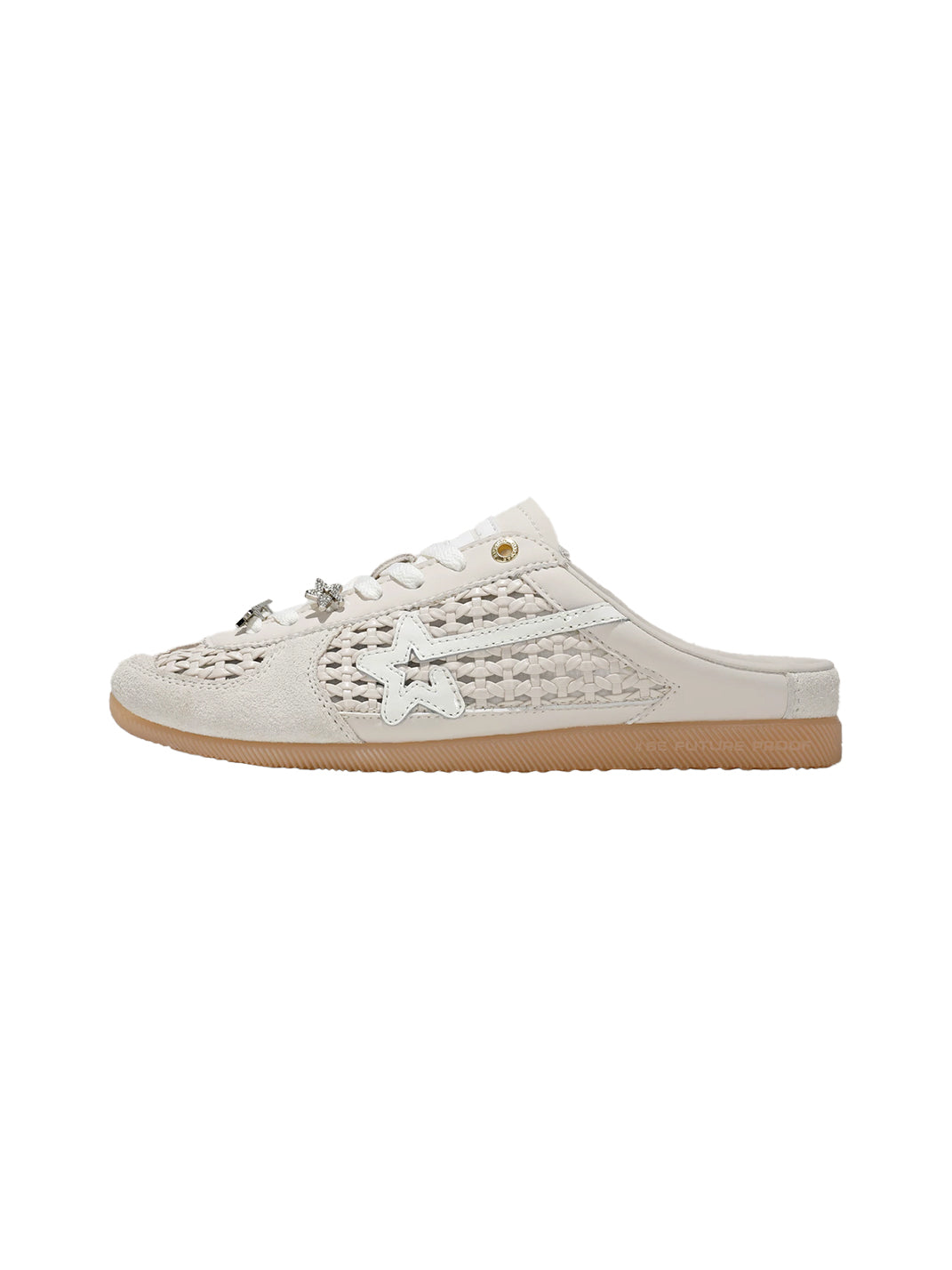 Star-Charm Lace-Up Sneaker Mules - view 1