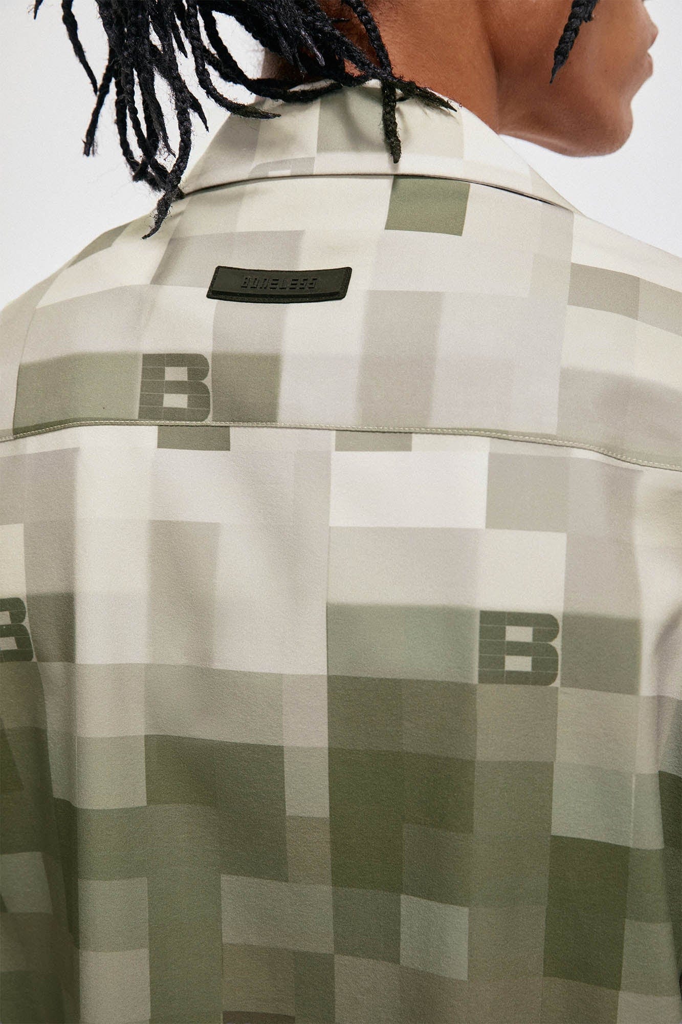 Chemise de camp à imprimé pixel