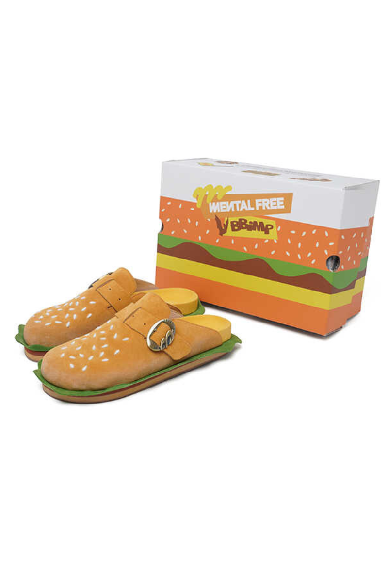 Hamburger Design Novelty Slip On Clogs