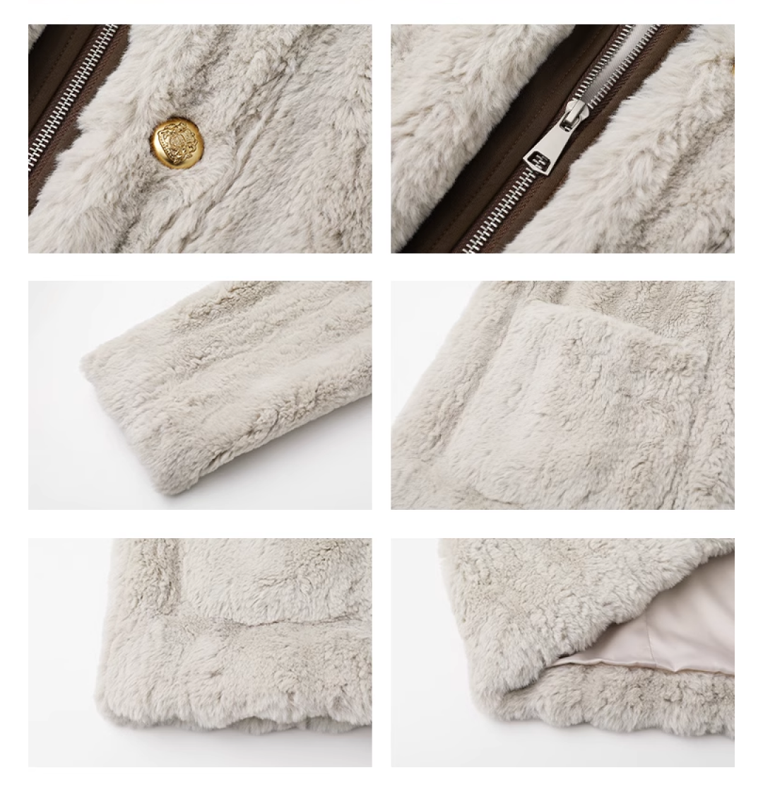 Bicolor Fur Coat - chiclara