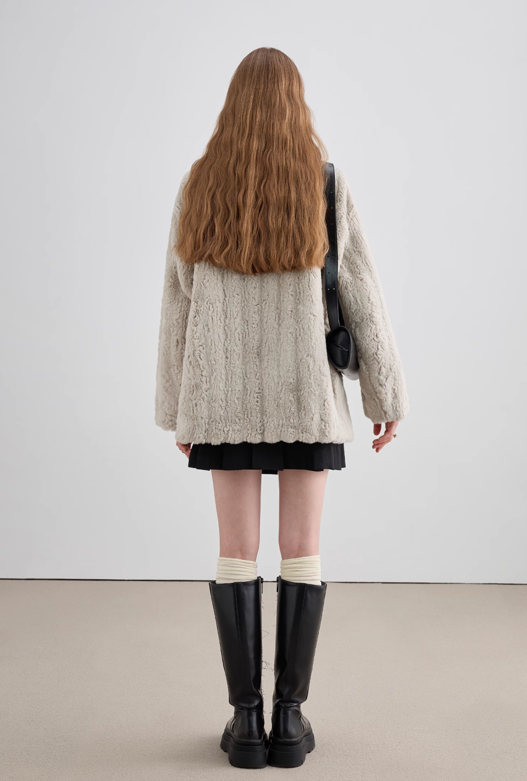 Bicolor Fur Coat - chiclara