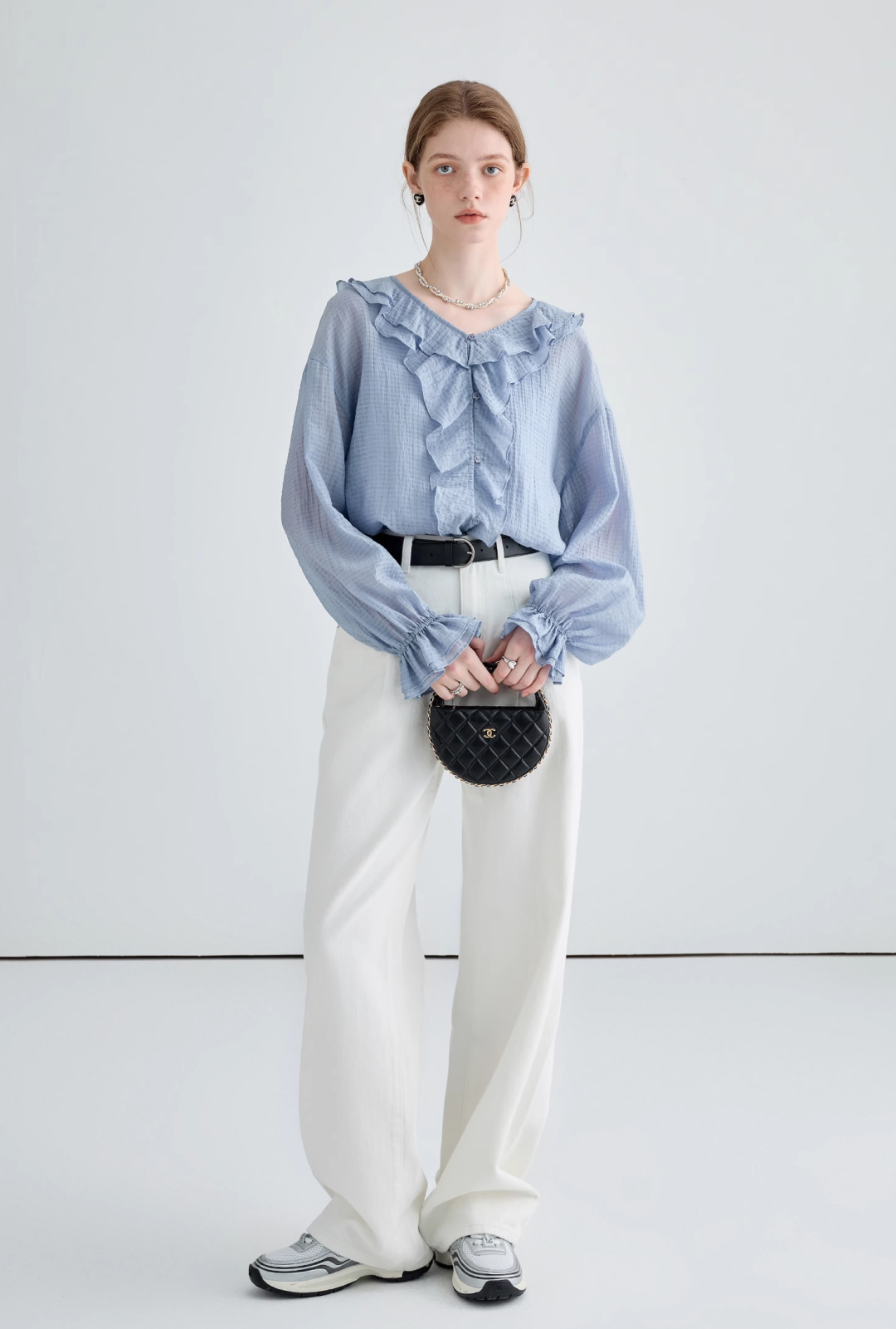 Loose White Straight Denim - chiclara