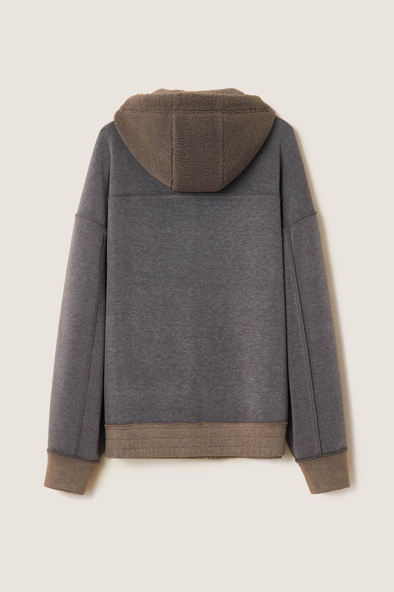 Chaqueta con capucha con cremallera forrada de Sherpa
