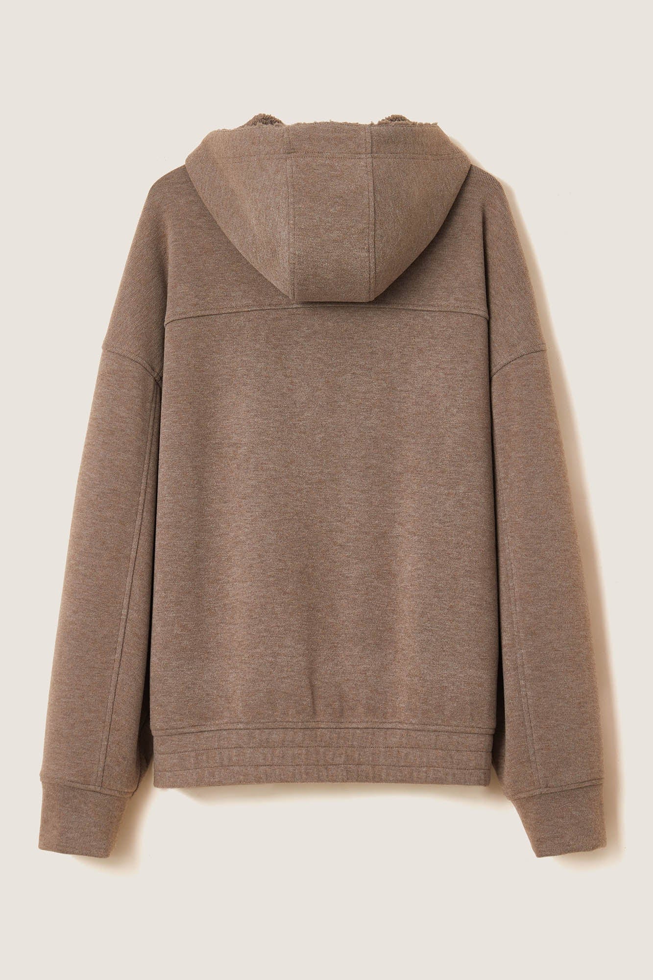 Chaqueta con capucha con cremallera forrada de Sherpa
