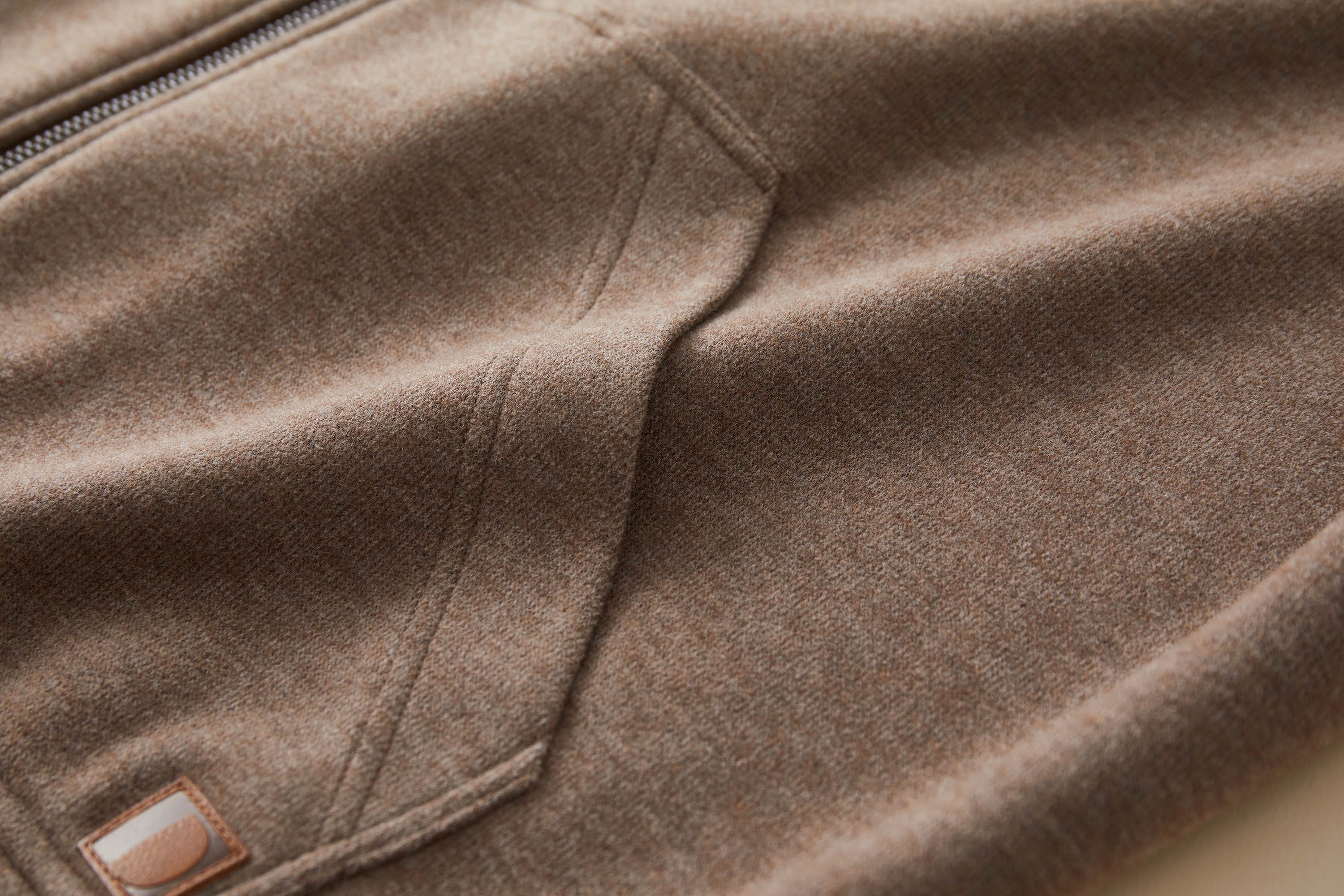 Chaqueta con capucha con cremallera forrada de Sherpa