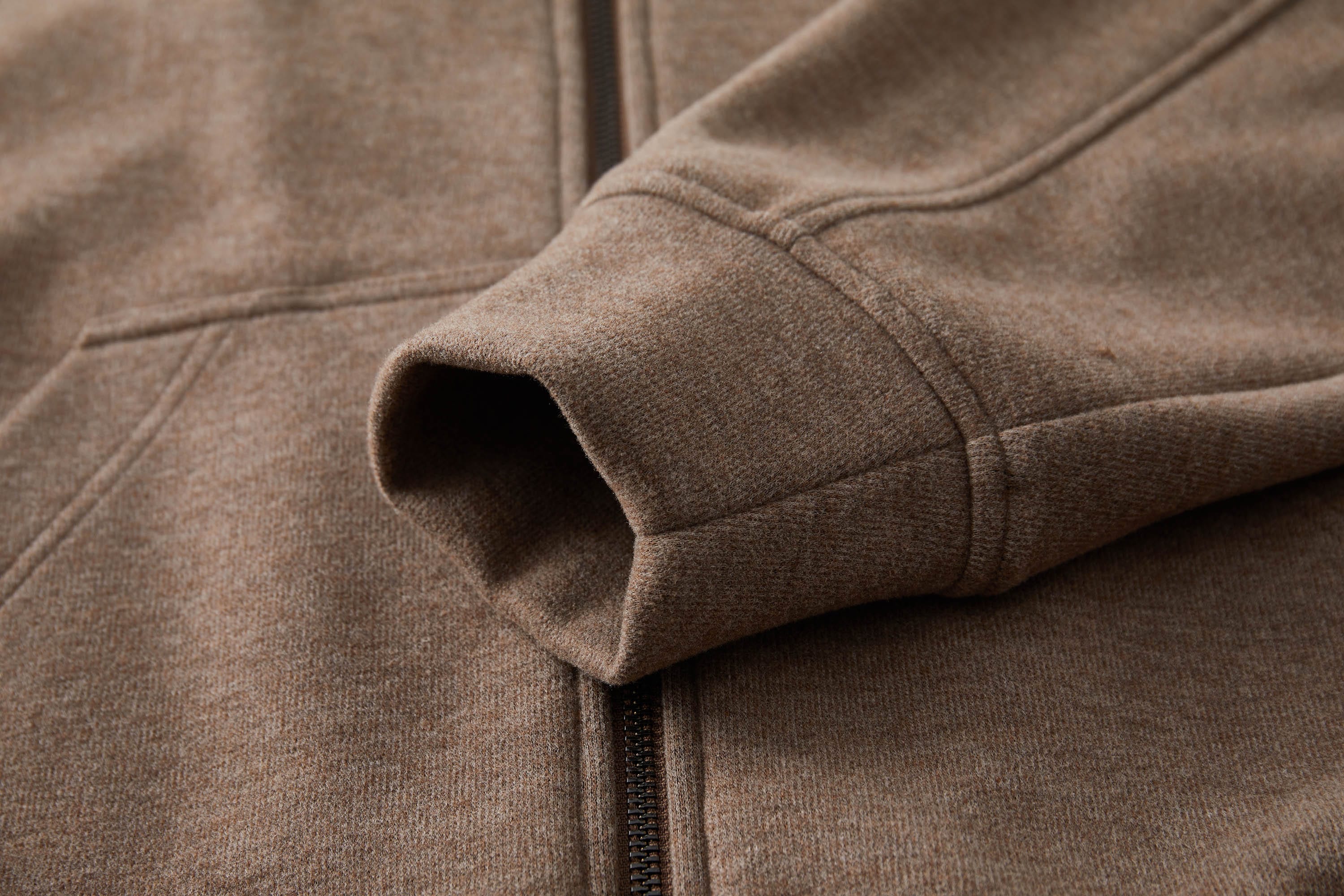Chaqueta con capucha con cremallera forrada de Sherpa