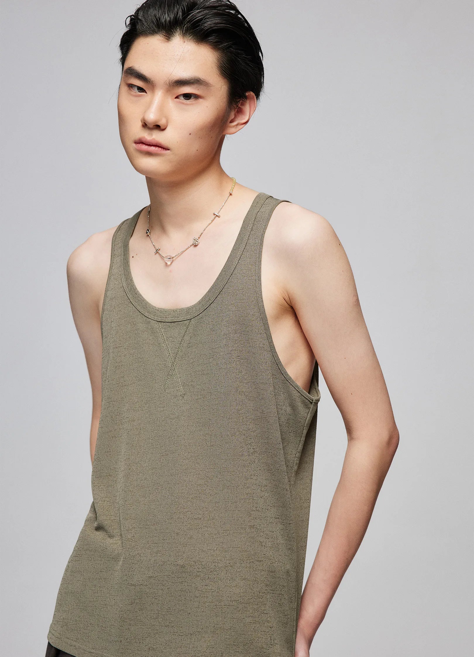 올리브 베이직 탱크탑