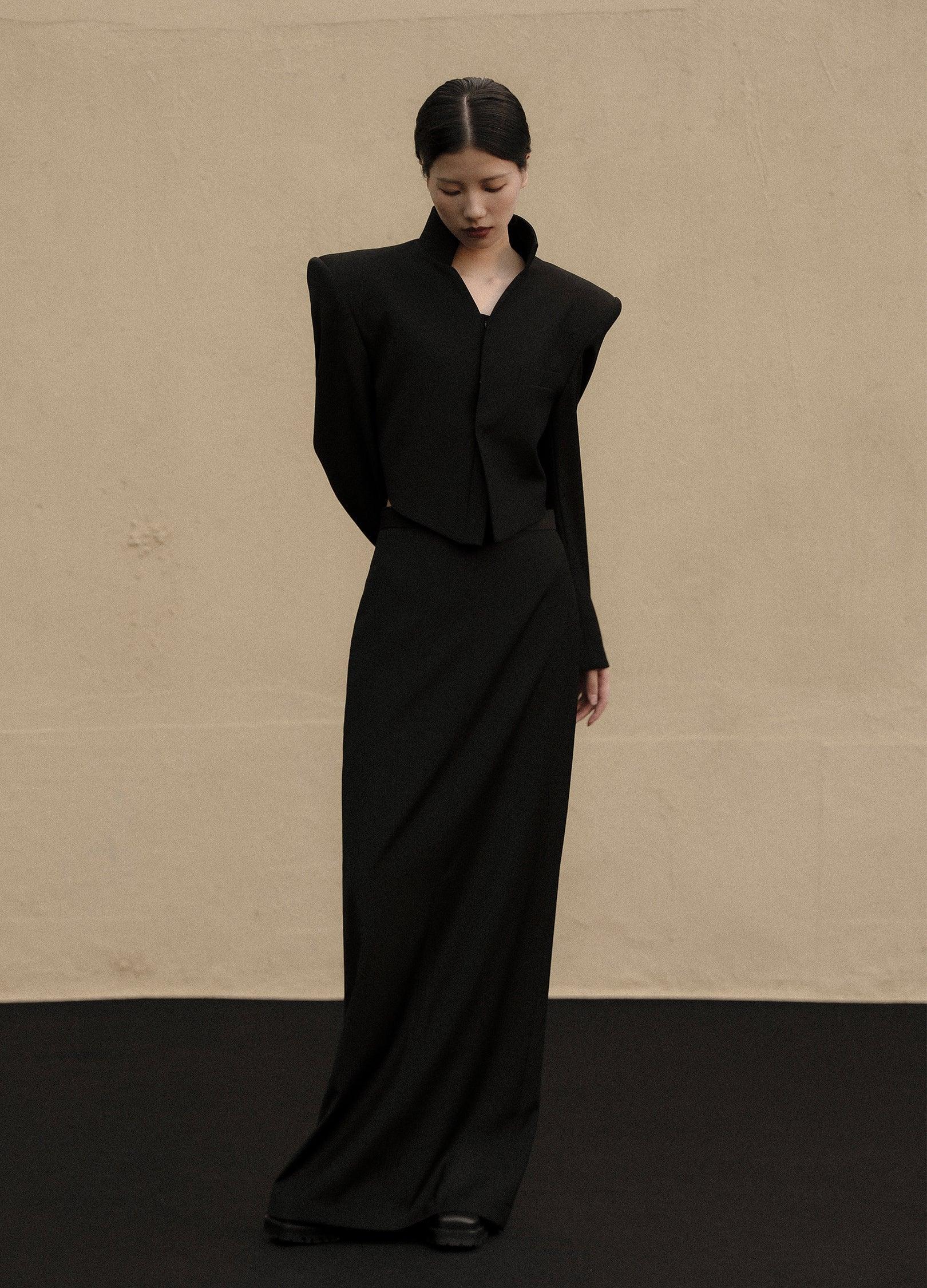 Chic V-Cut Cropped Blazer - chiclara