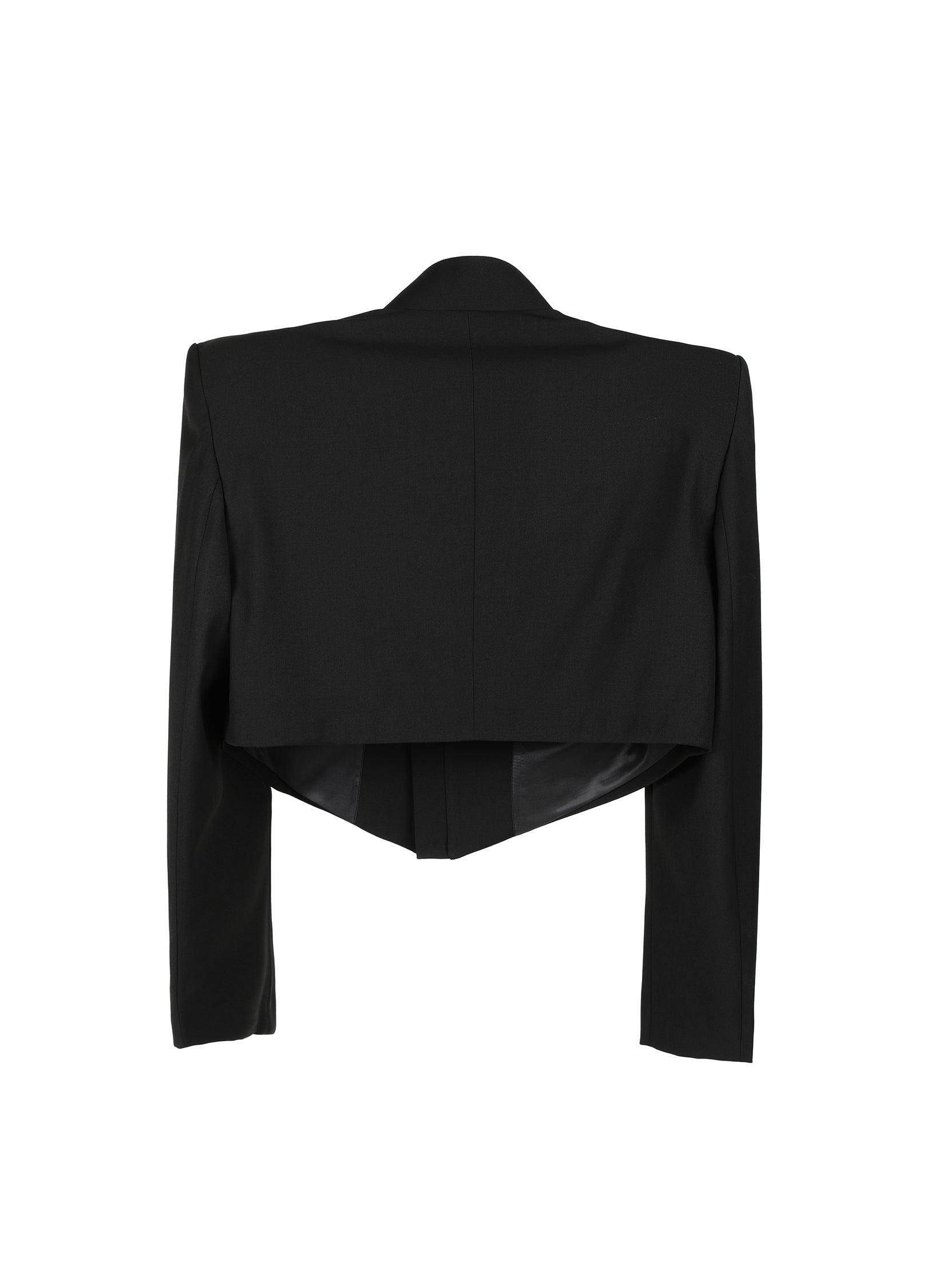 Chic V-Cut Cropped Blazer - chiclara