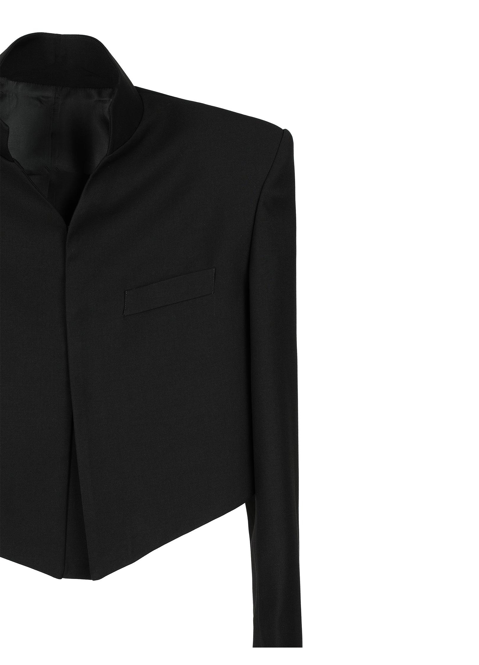 Chic V-Cut Cropped Blazer - chiclara