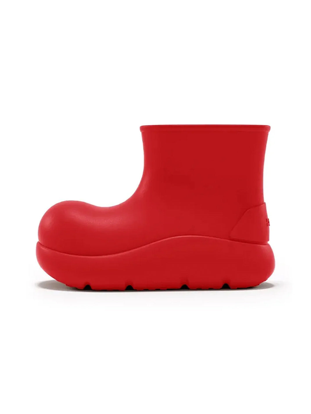 Red Chunky Short Rain Boots