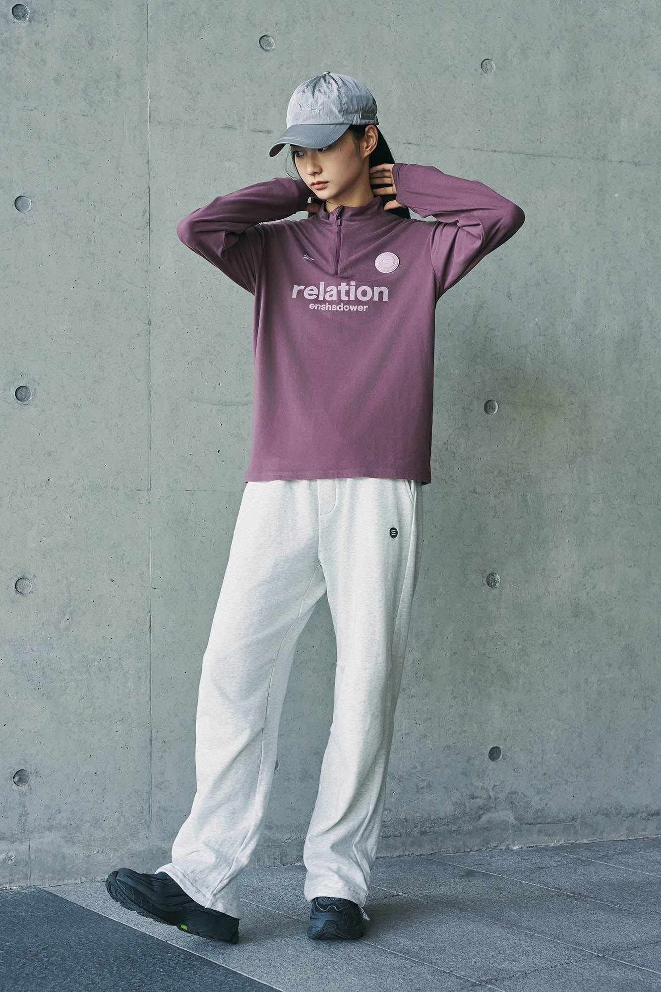 Sweat-shirt de relation quart de zip