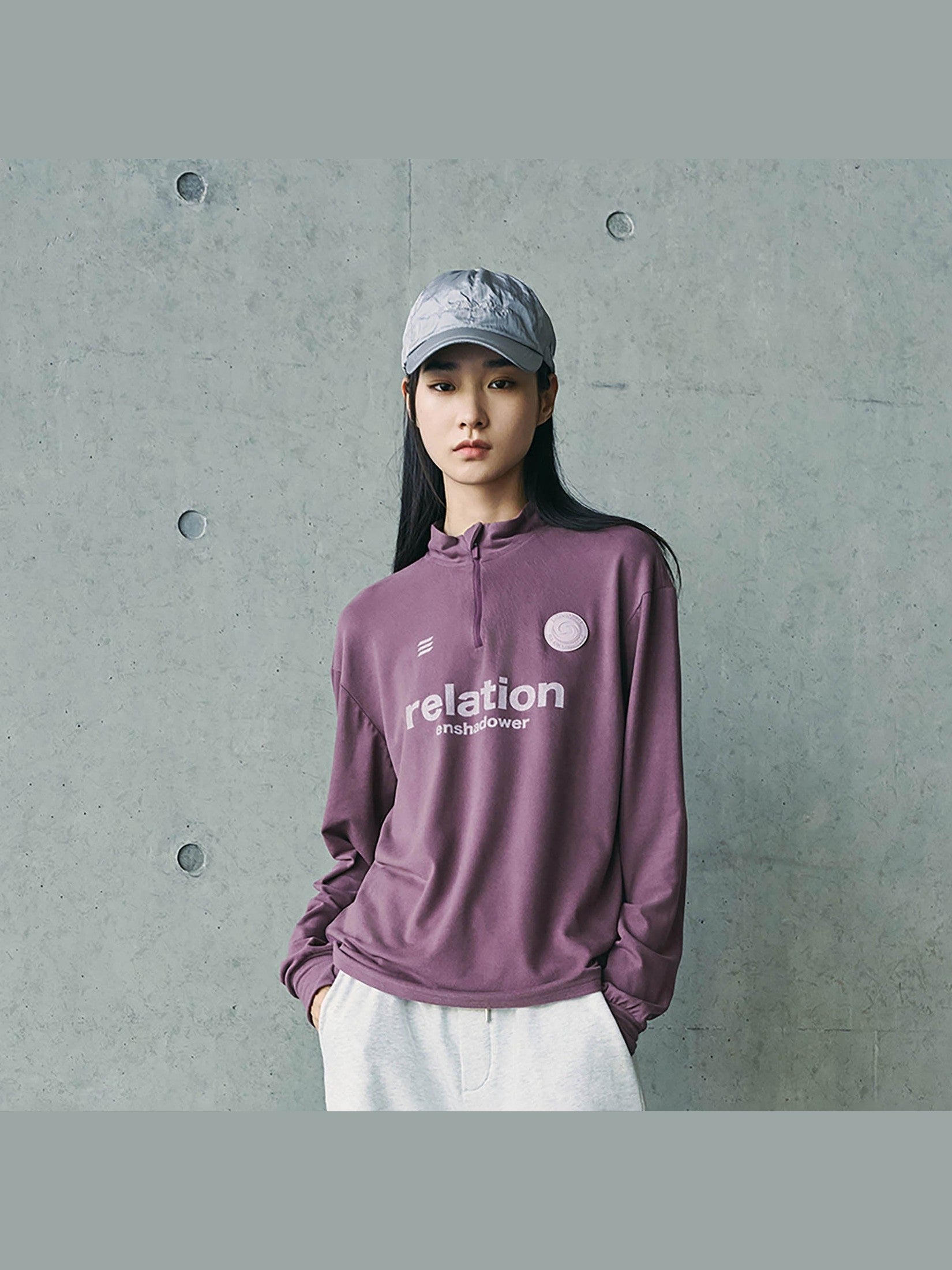 Sweat-shirt de relation quart de zip