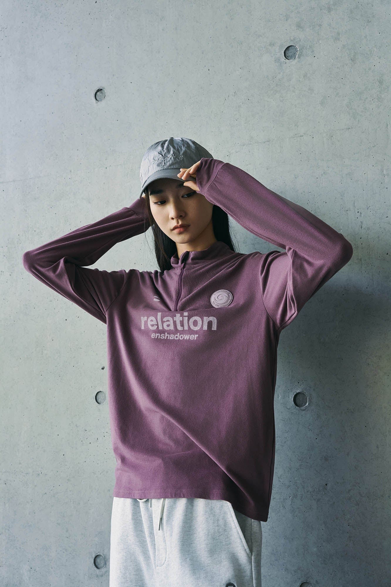 Sweat-shirt de relation quart de zip