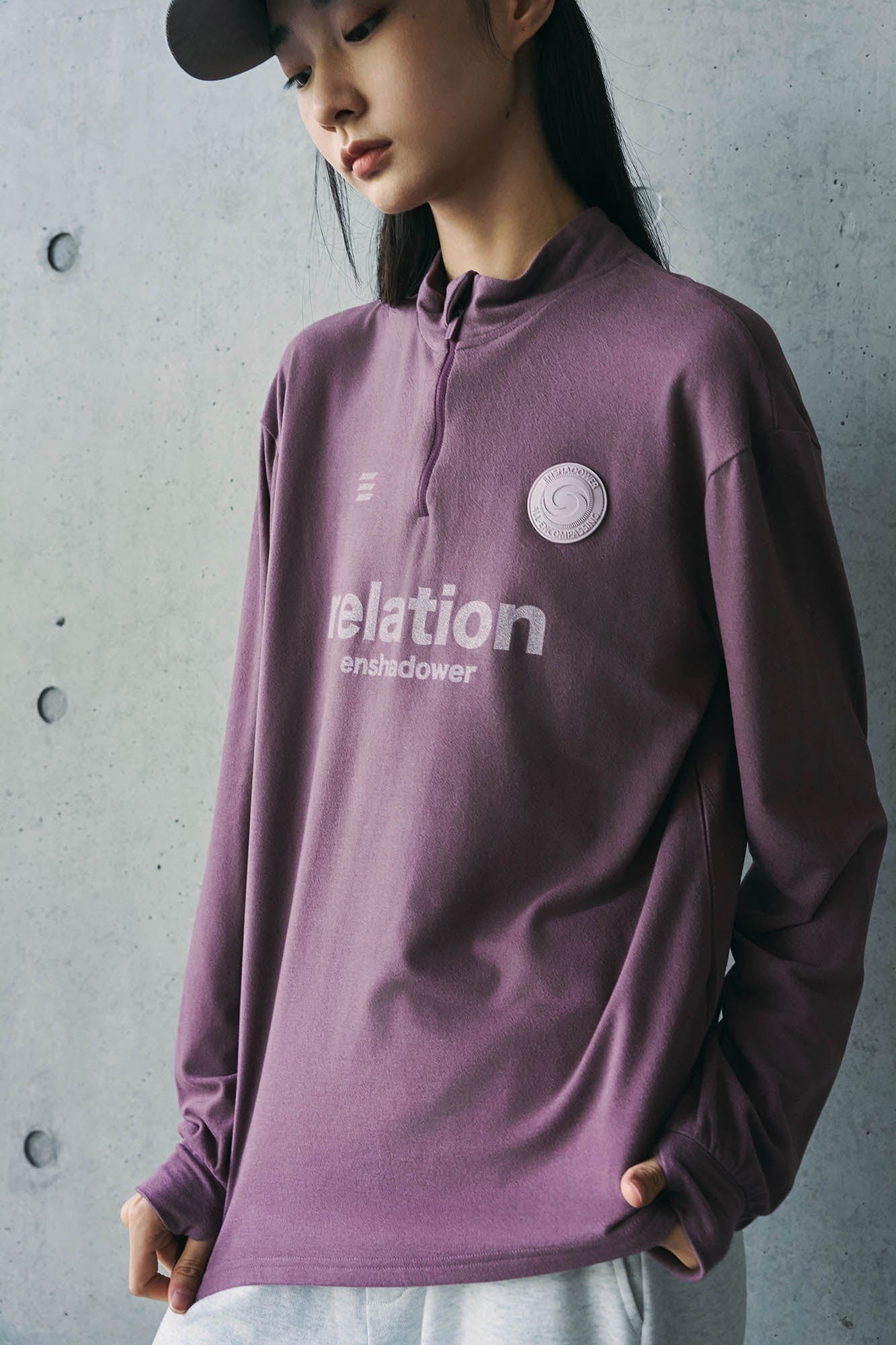 Sweat-shirt de relation quart de zip