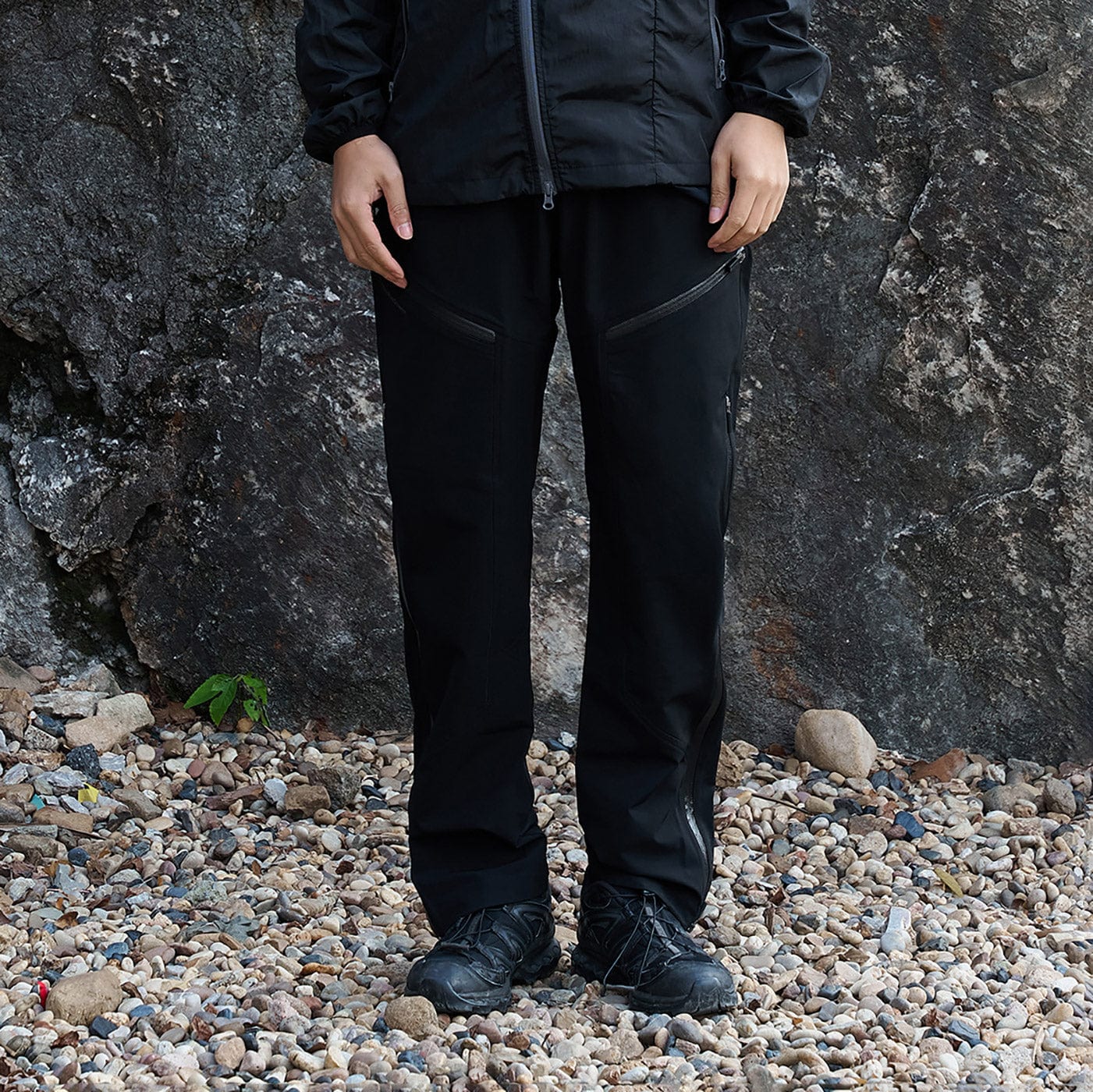 Pantalones de pista zip