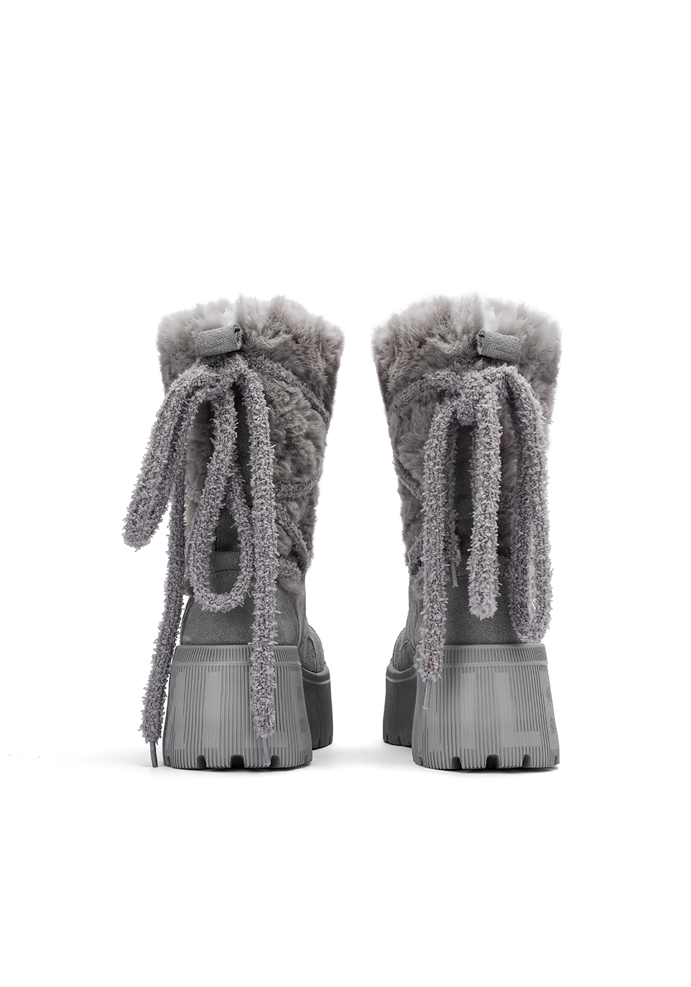 Gray Tall Snow Boots