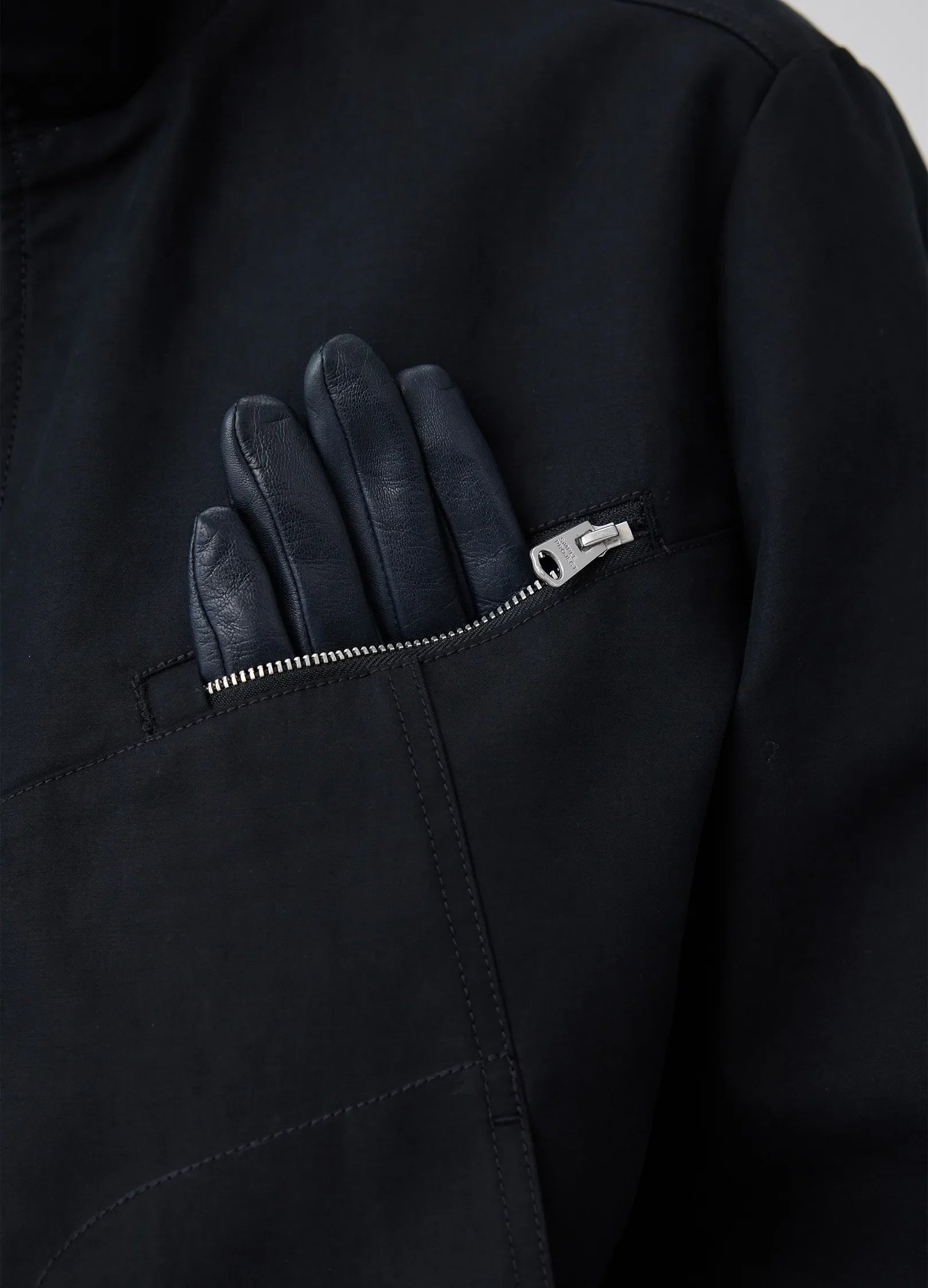 Darted Zip Pocket Bomber Jacket