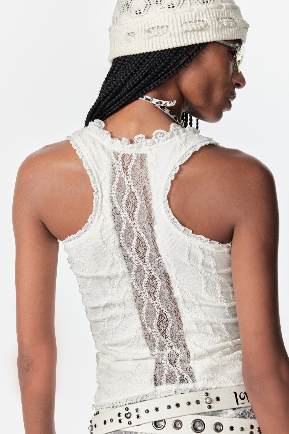 Lace-Trimmed Tank Top
