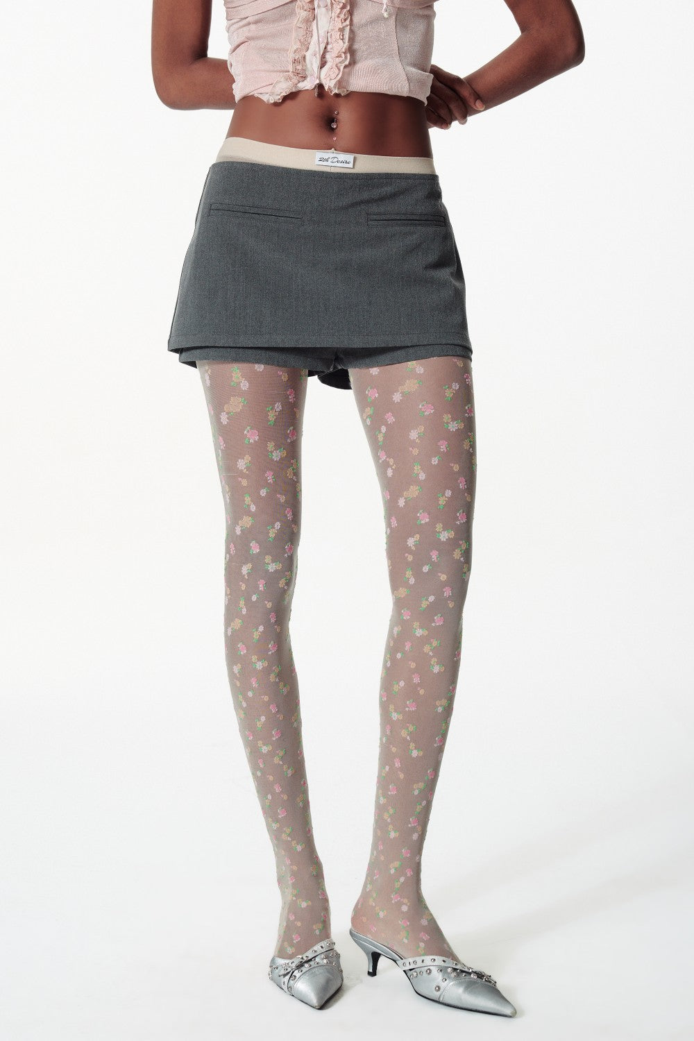 Polka Dot Wrap Scarf Skort
