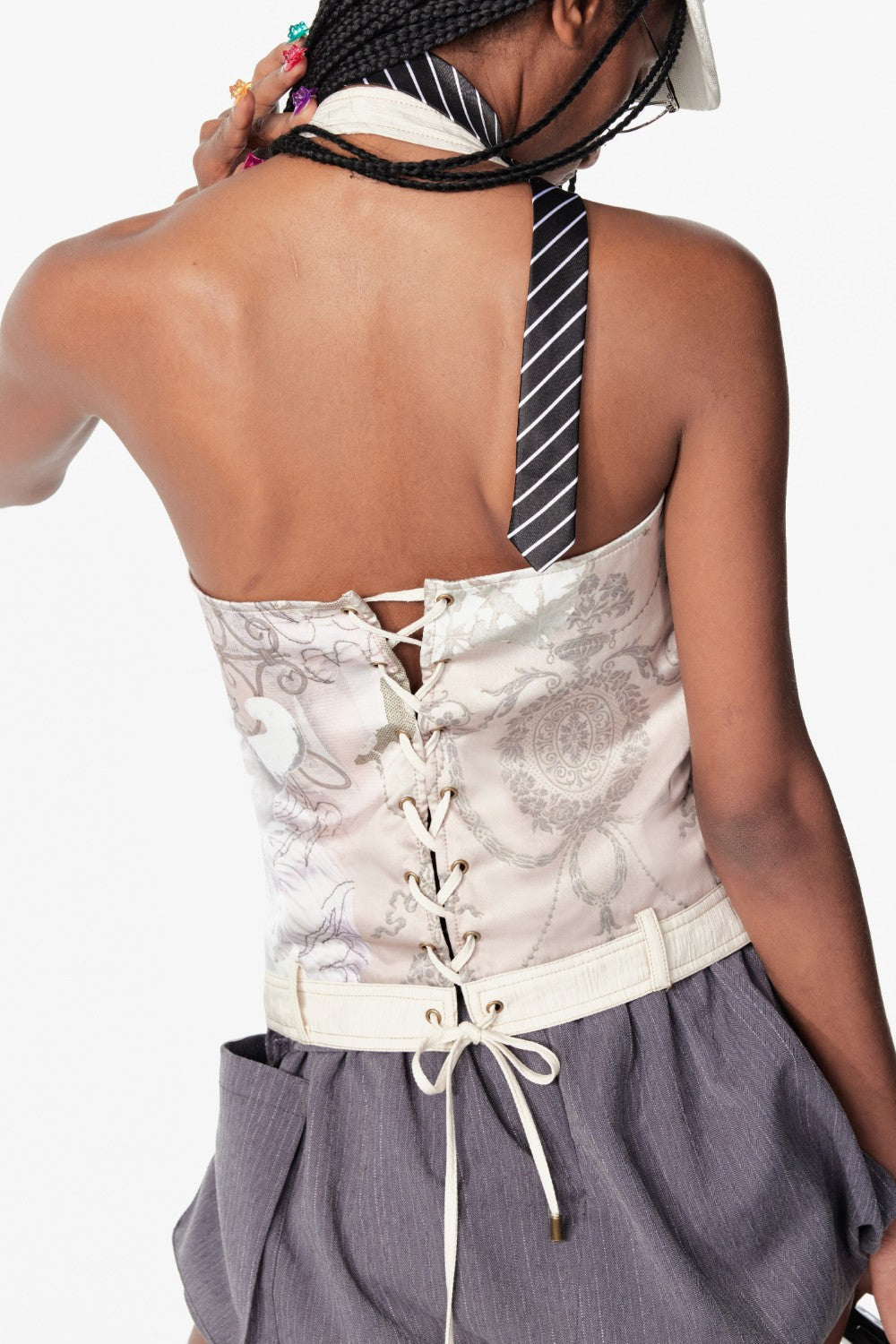 Split Halter Vest Blouse