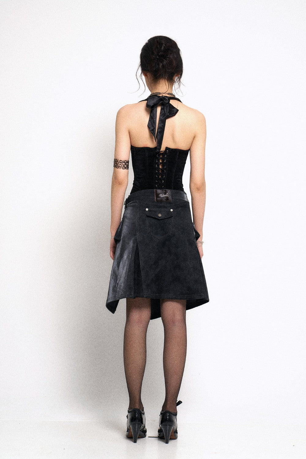 Black Velvet Victorian Corset Top