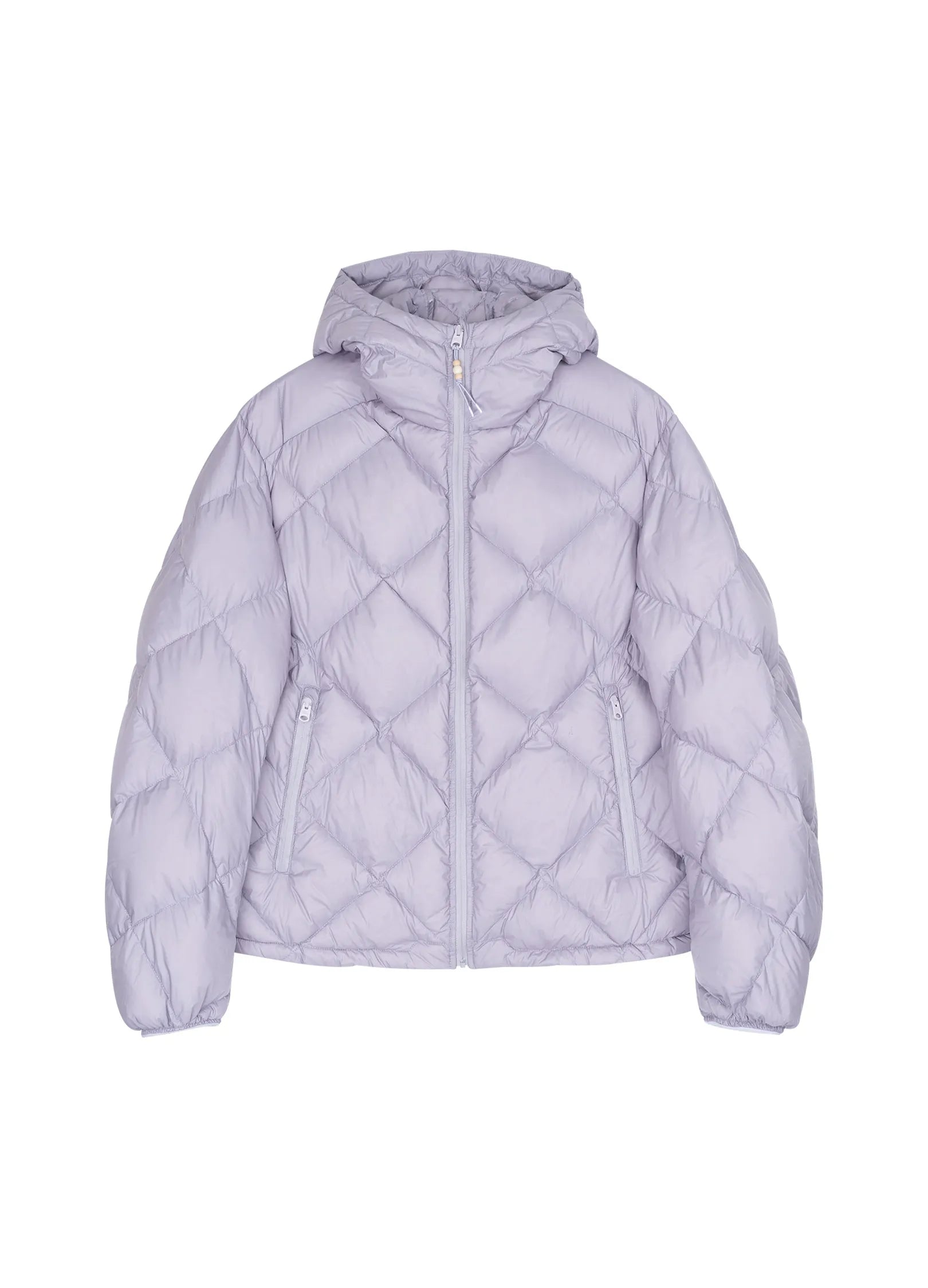 Diamond-Quilted Hooded Puffer Jacket