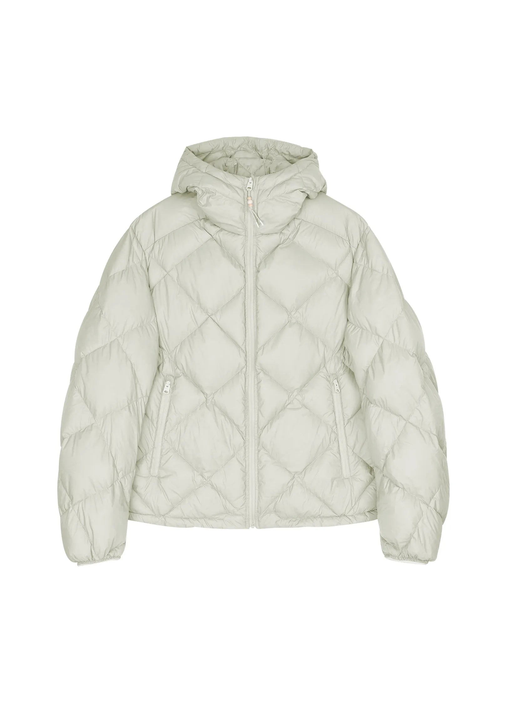 Diamond-Quilted Hooded Puffer Jacket