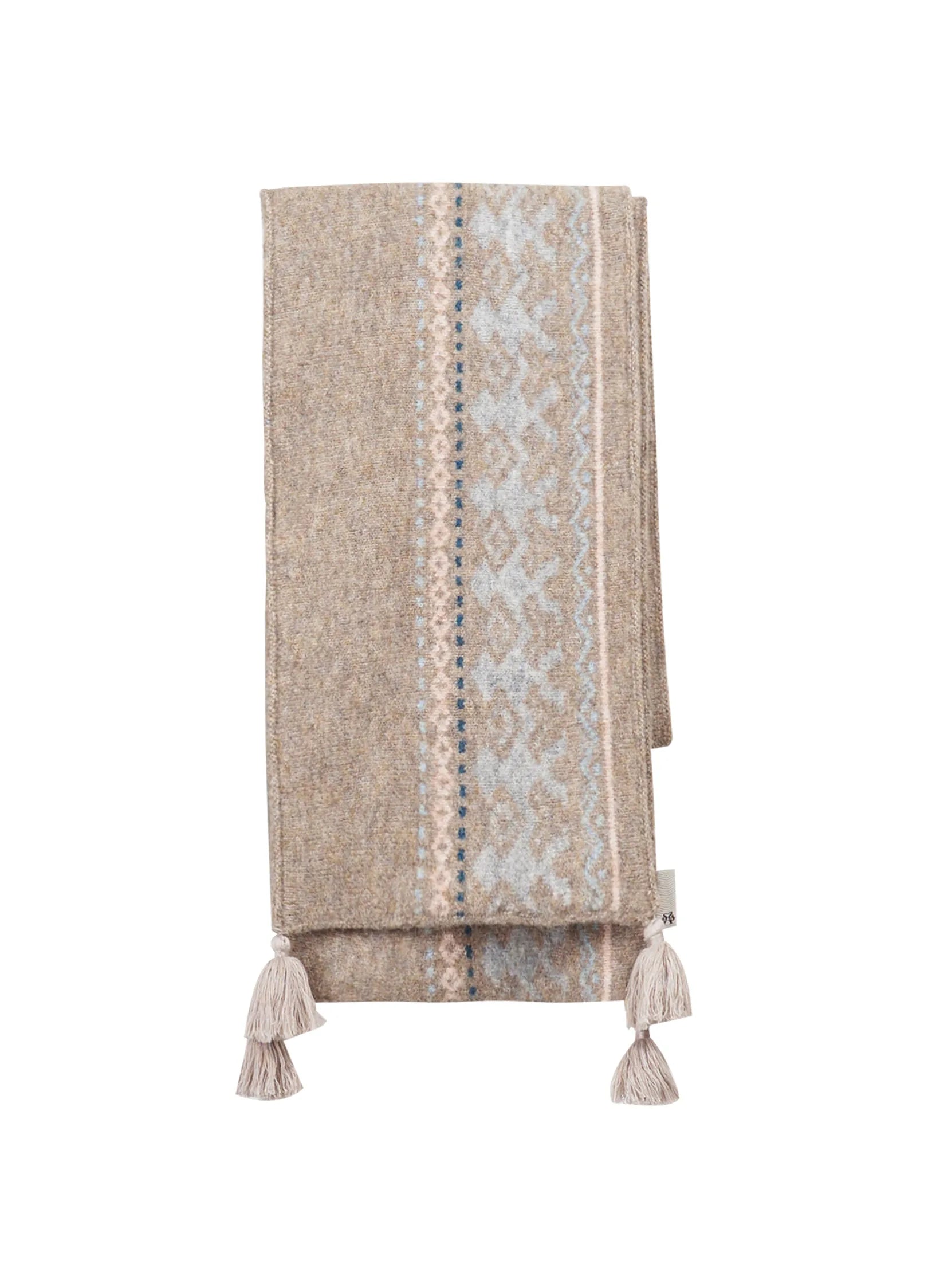 Fair Isle Tassel Scarf