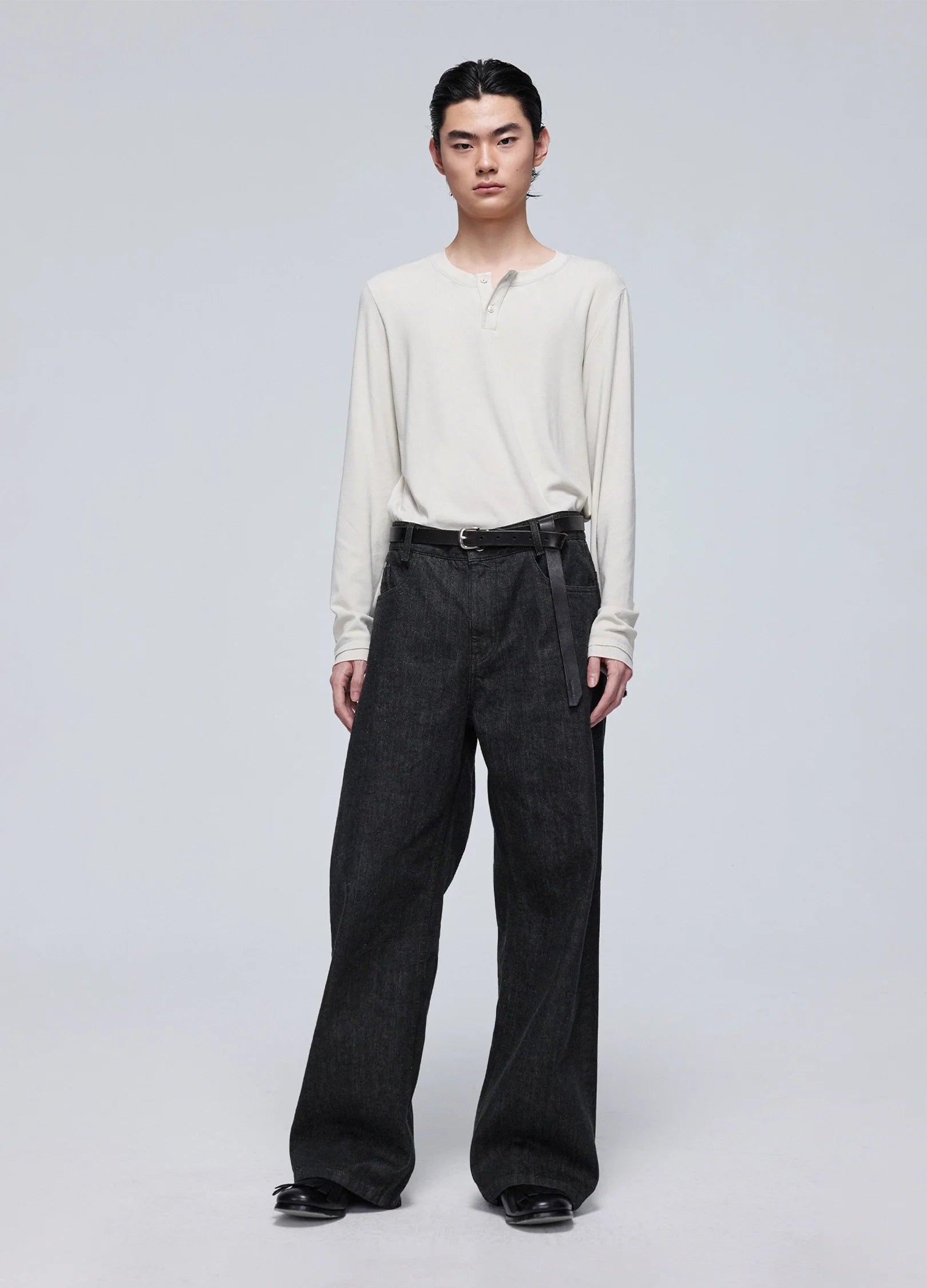 T-shirt à manches longues Henley