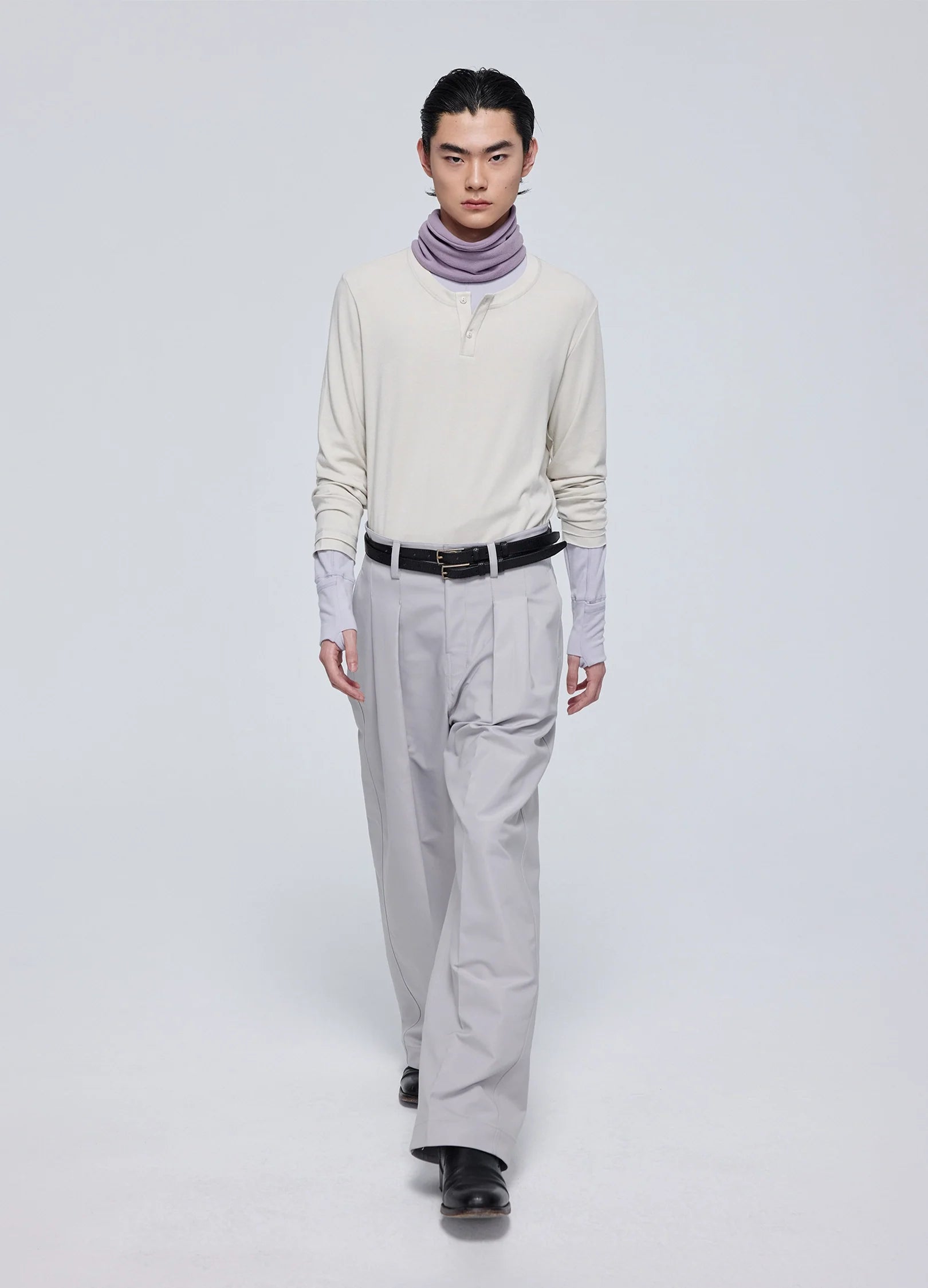 T-shirt à manches longues Henley