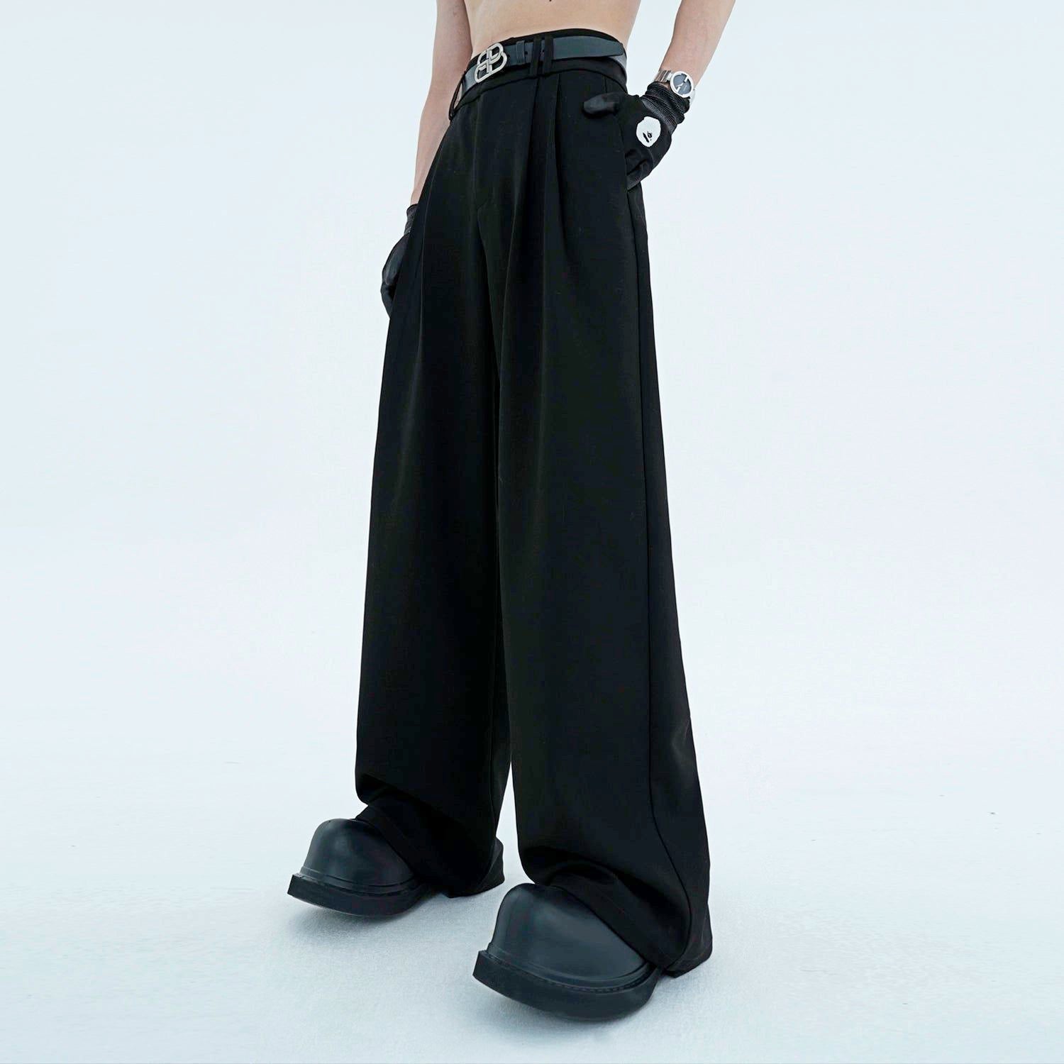 High-waist Wide Leg Tech Trousers