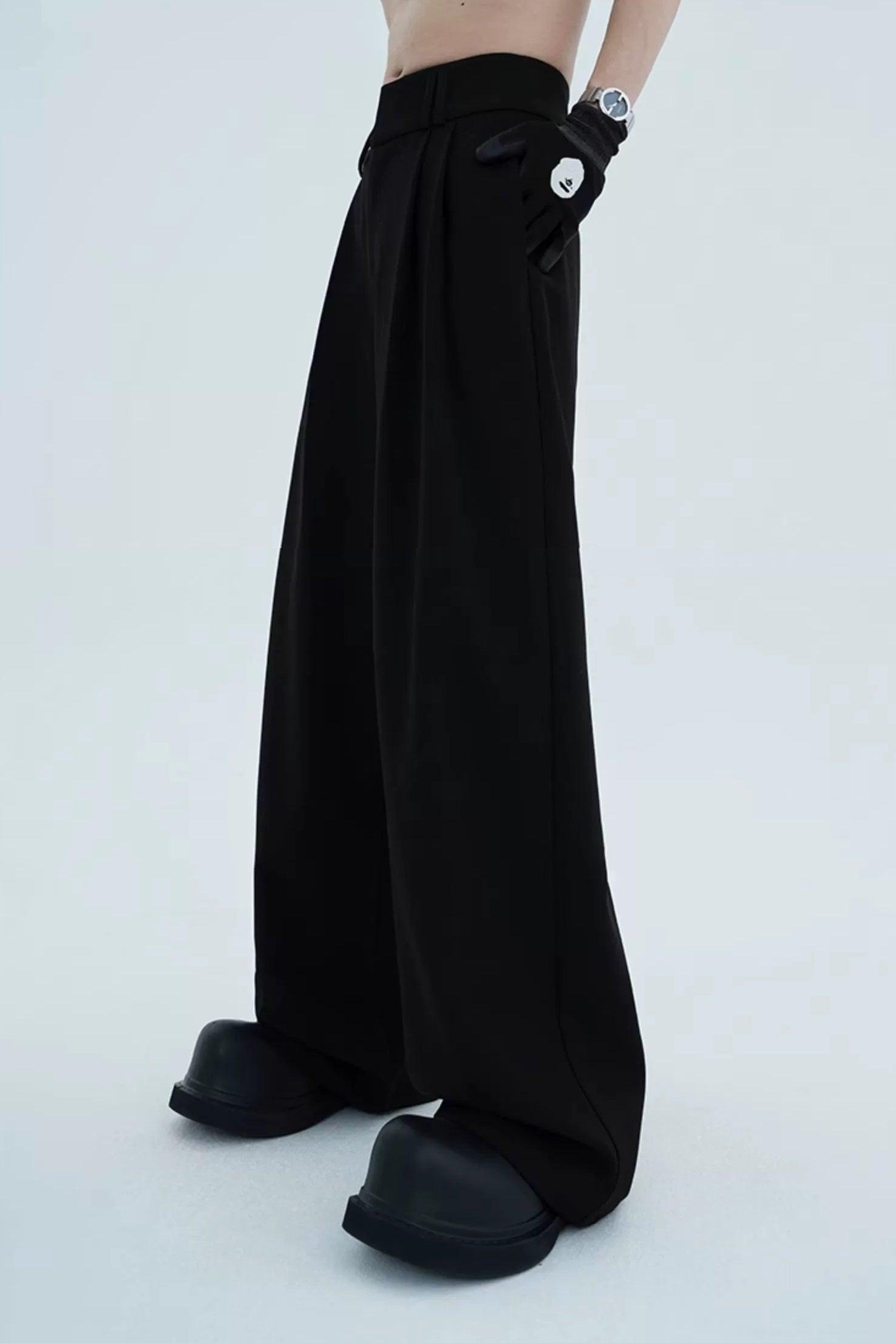 High-waist Wide Leg Tech Trousers
