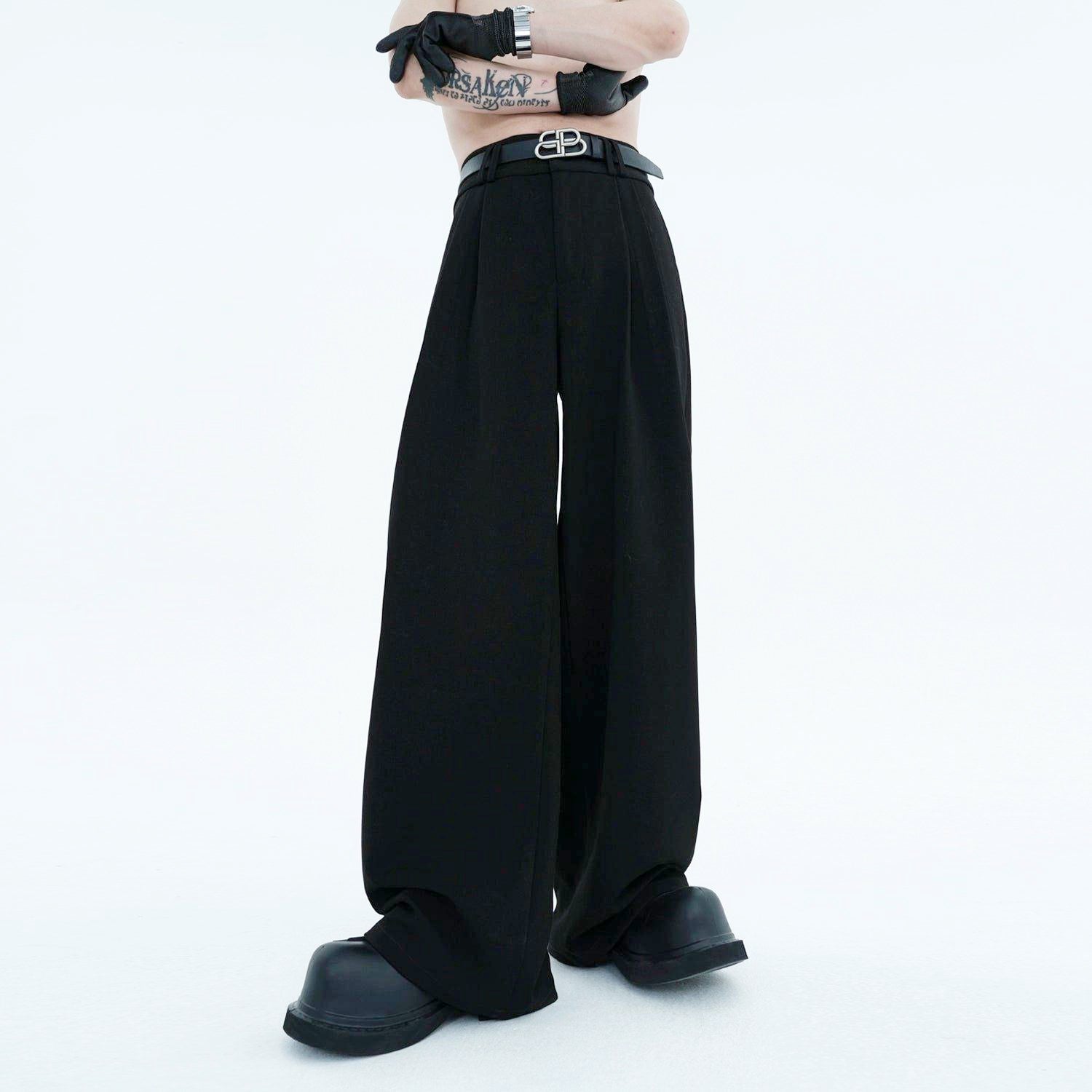 High-waist Wide Leg Tech Trousers