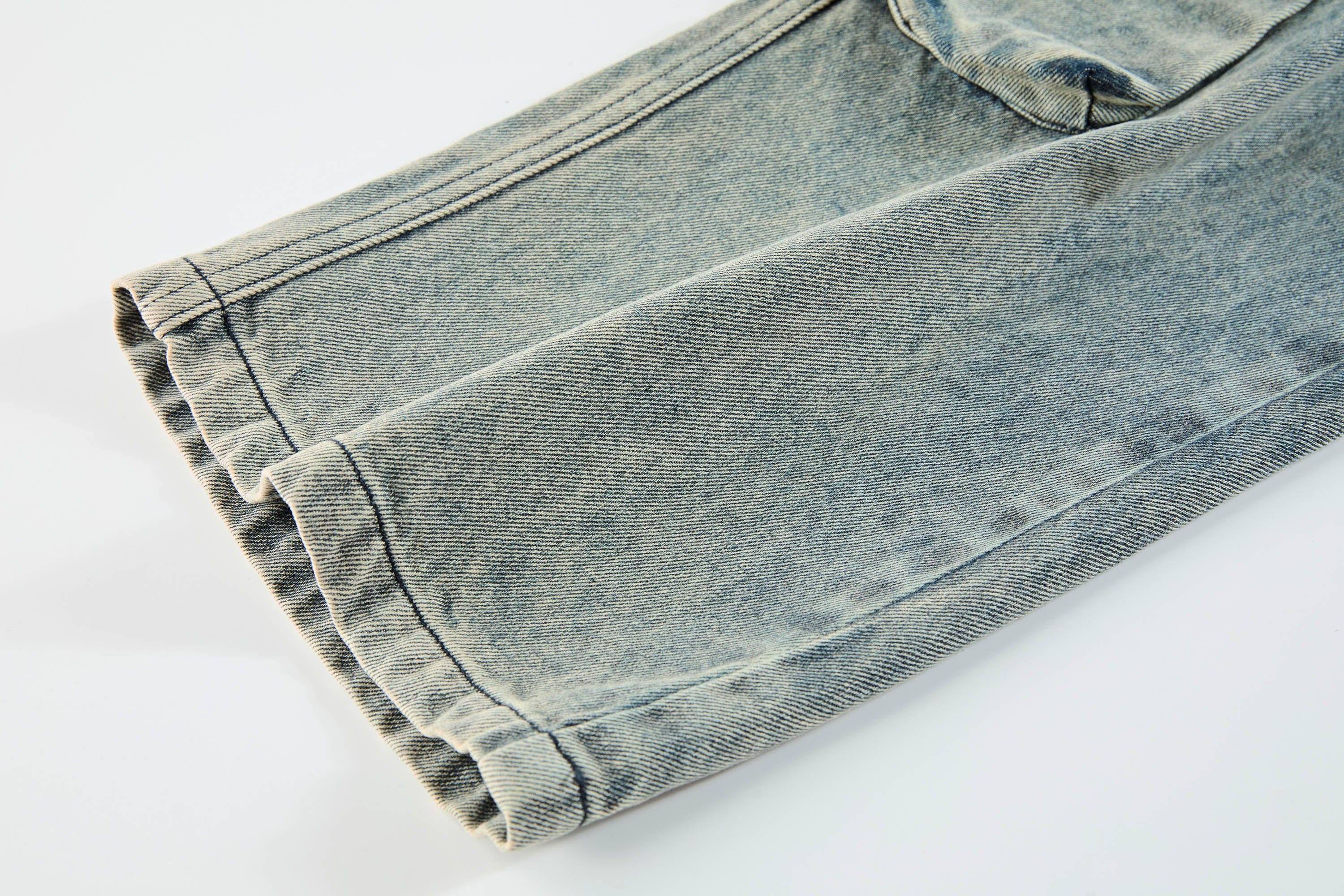 Jean de cargaison en jean en denim lavé