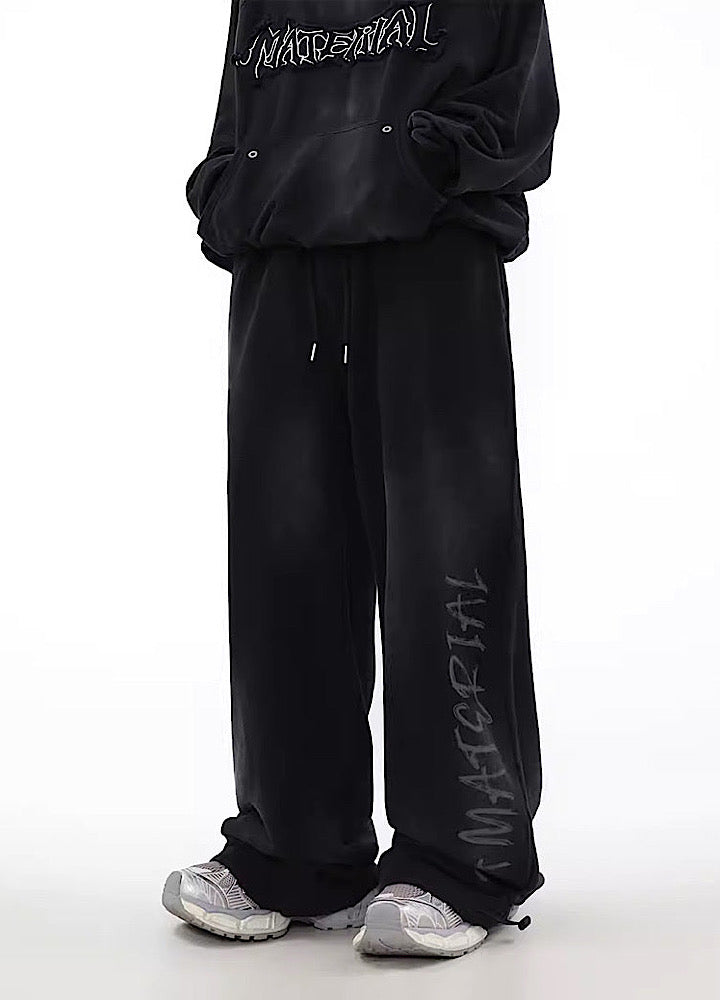 Urban Rebel Graffiti Wide Leg Sweatpants - chiclara