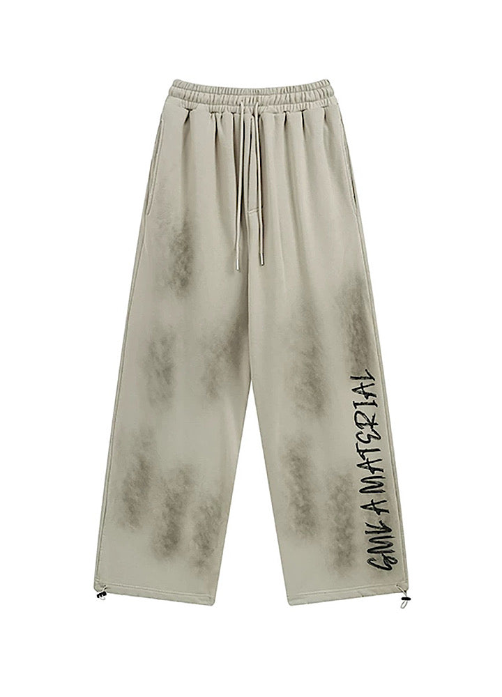Urban Rebel Graffiti Wide Leg Sweatpants - chiclara