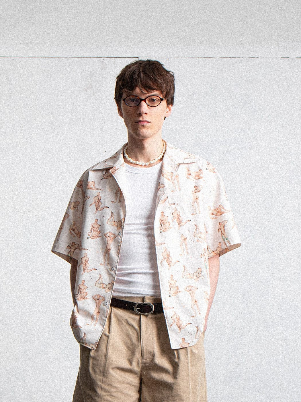 Figure Imprimer Camp Collar Shirt