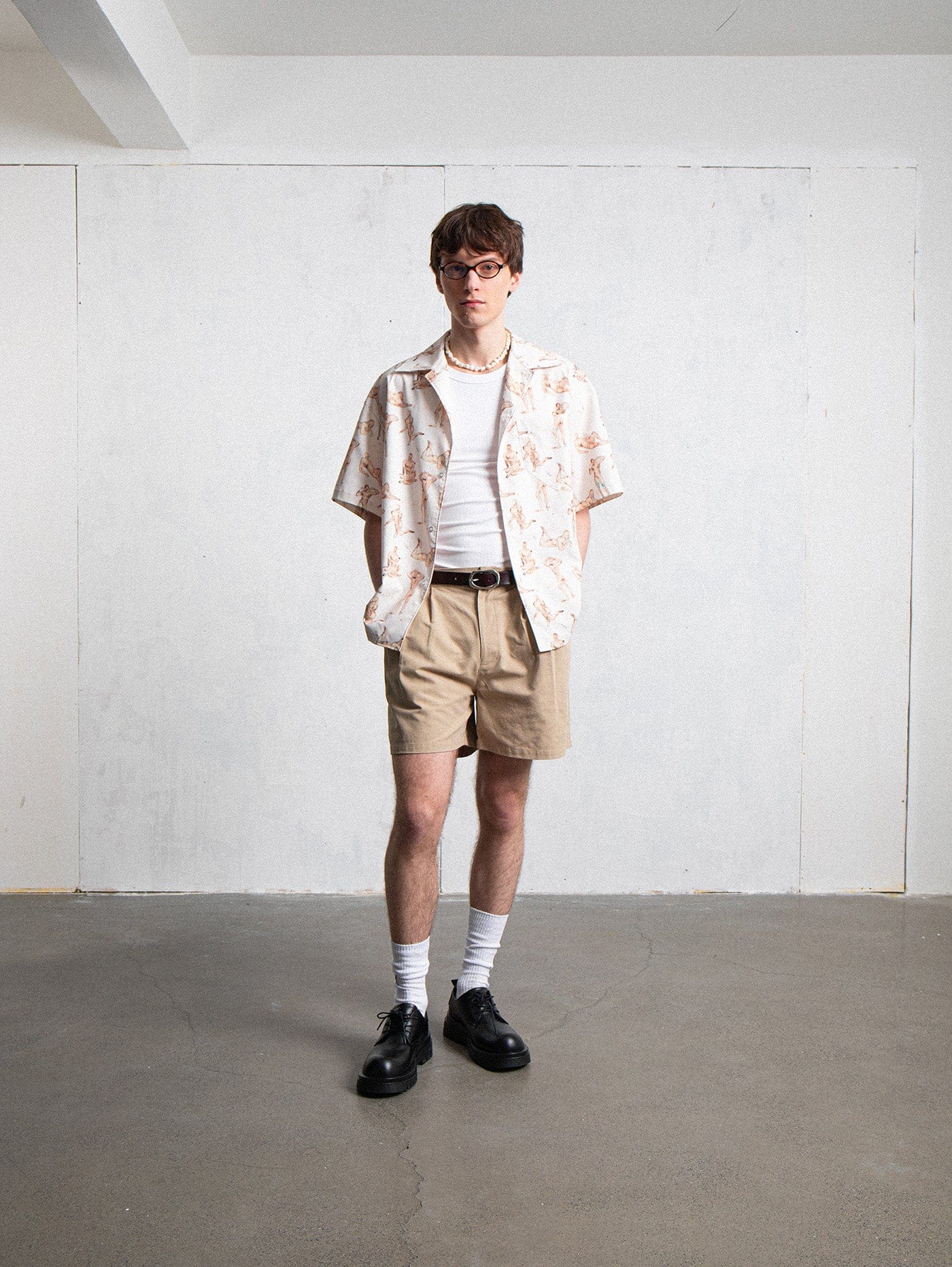 Figure Imprimer Camp Collar Shirt