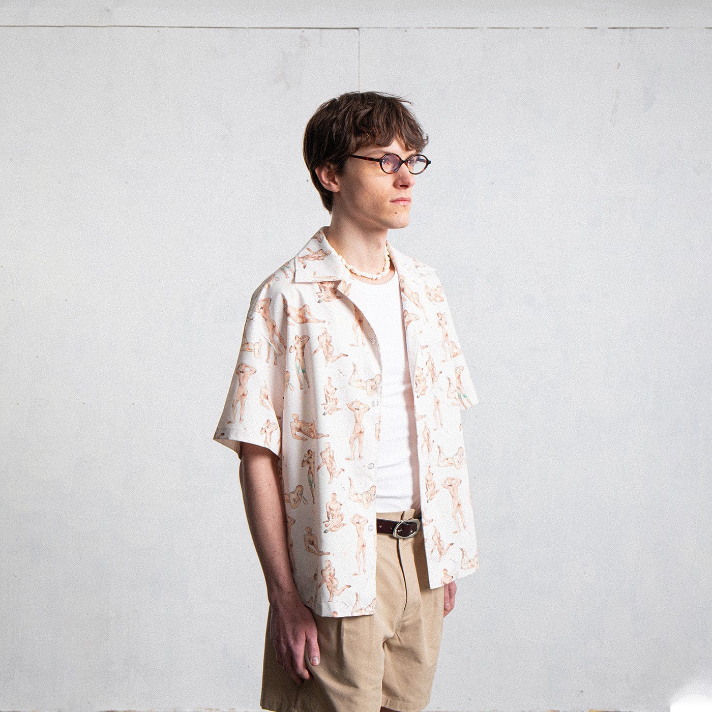 Figure Imprimer Camp Collar Shirt