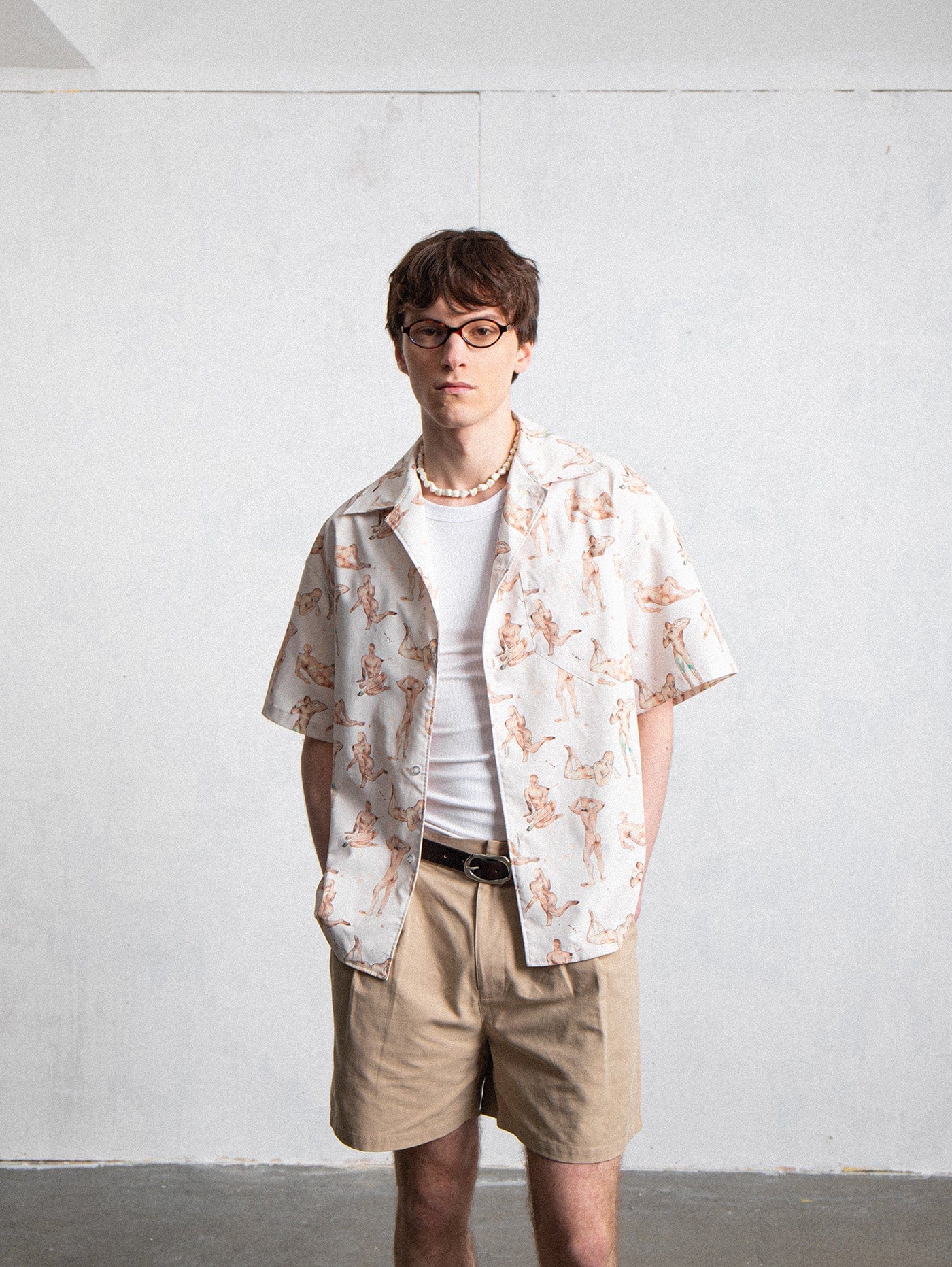 Figure Imprimer Camp Collar Shirt