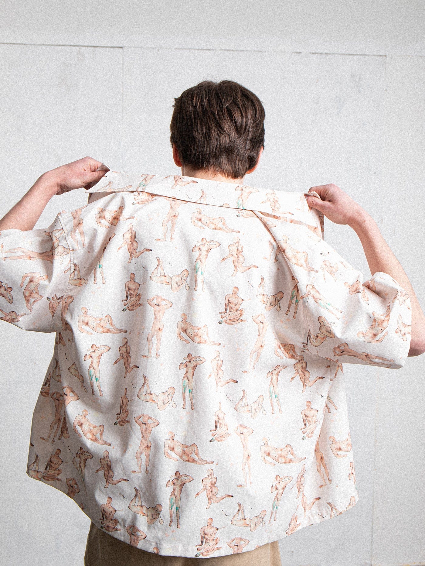 Figure Imprimer Camp Collar Shirt